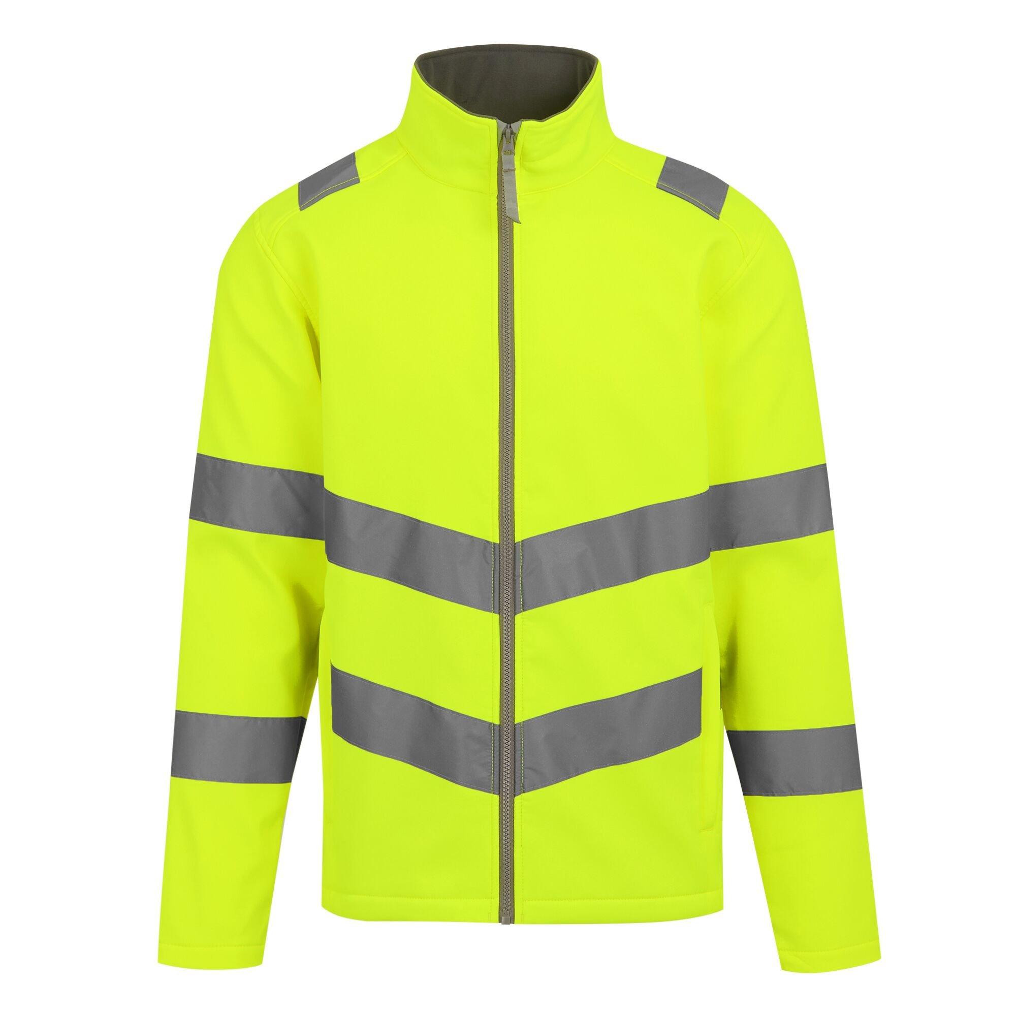 Yellow - Regatta - Mens Hi-Vis Pro Contract Ablaze 2 Layer Softshell - 6