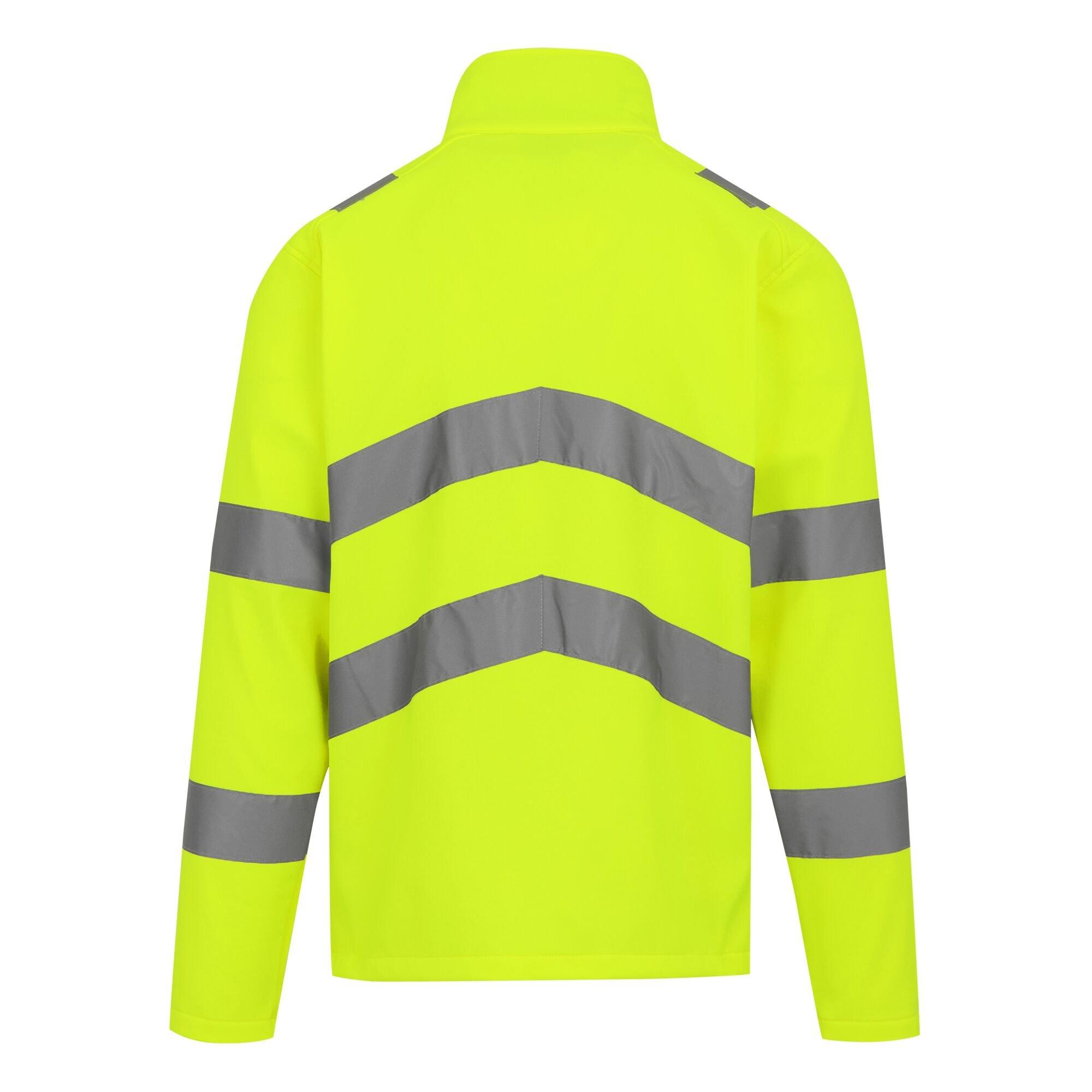 Yellow - Regatta - Mens Hi-Vis Pro Contract Ablaze 2 Layer Softshell - 7