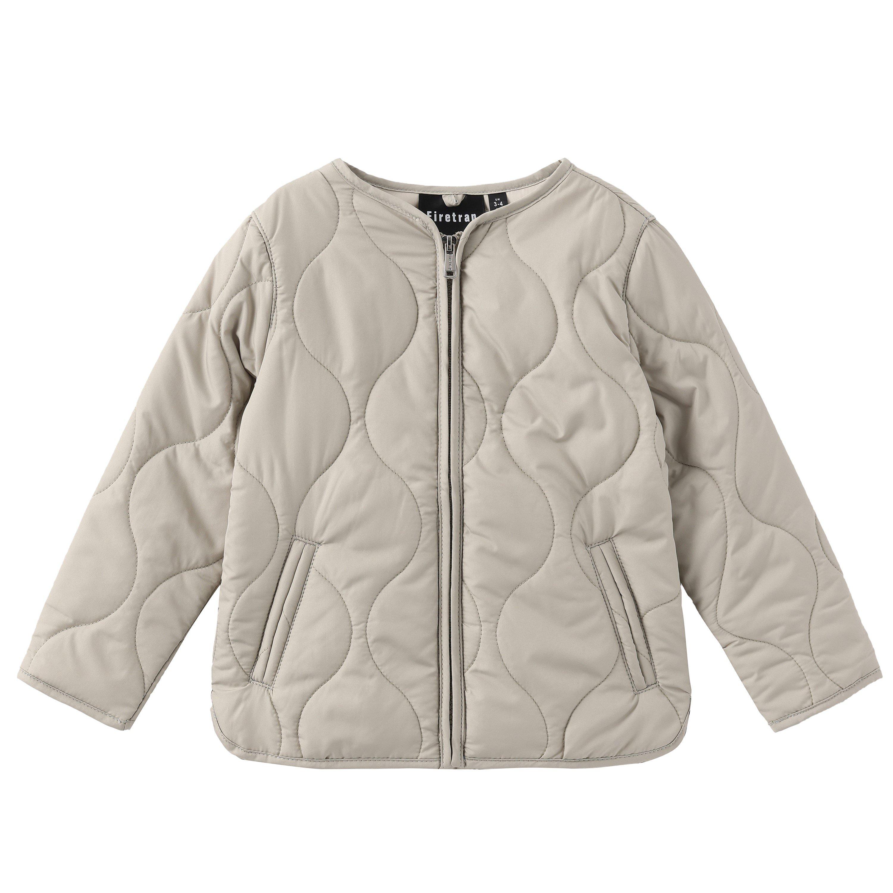 Beige - Firetrap - Kids' Lightweight Long Sleeve Quilted Jacket - 1