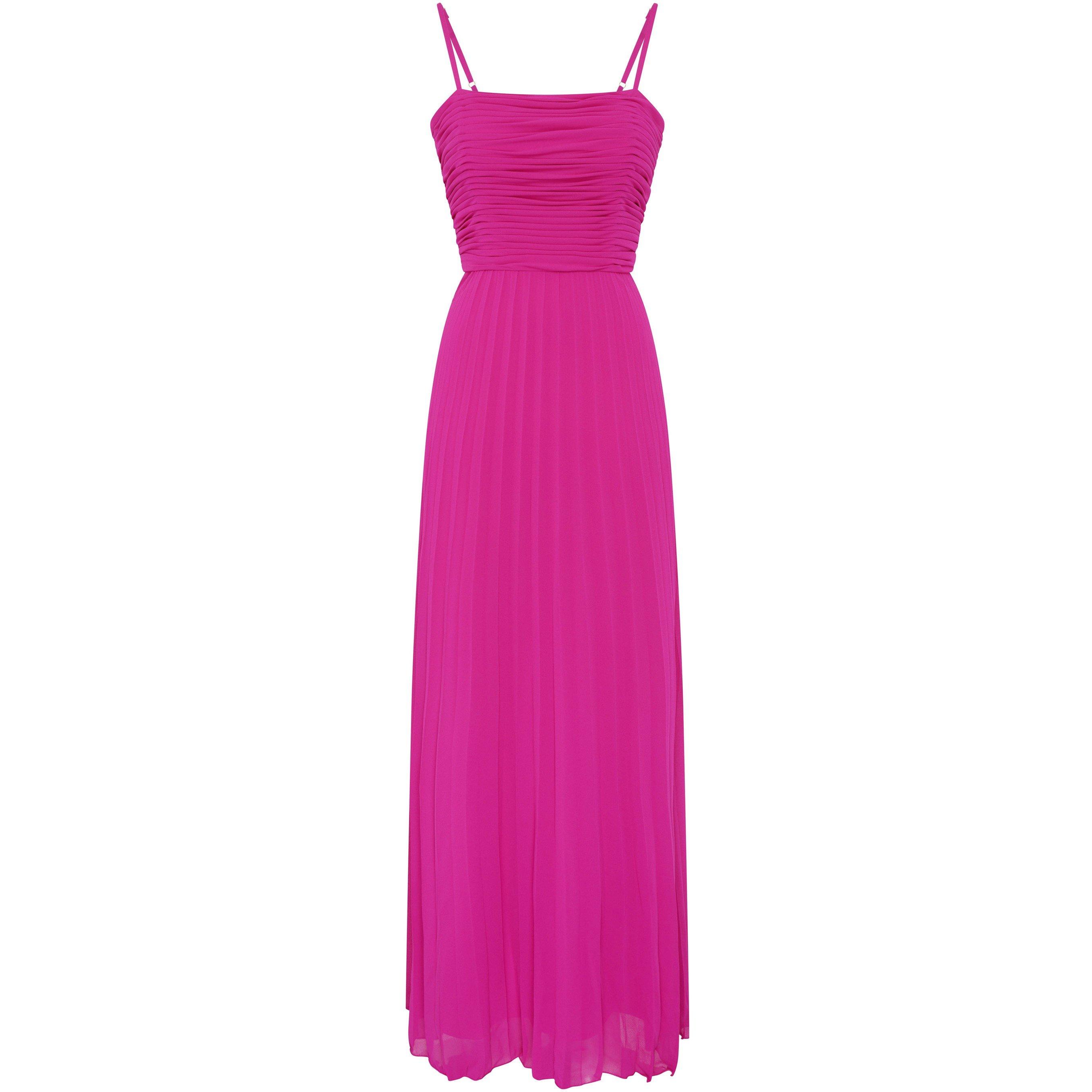 Fuchsia - Gina Bacconi - Roberta Pleated Maxi Dress - 4