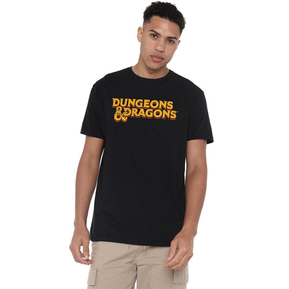Hasbro Men's Dungeons & Dragons 70S Logo T-Shirt Bla - Black - M