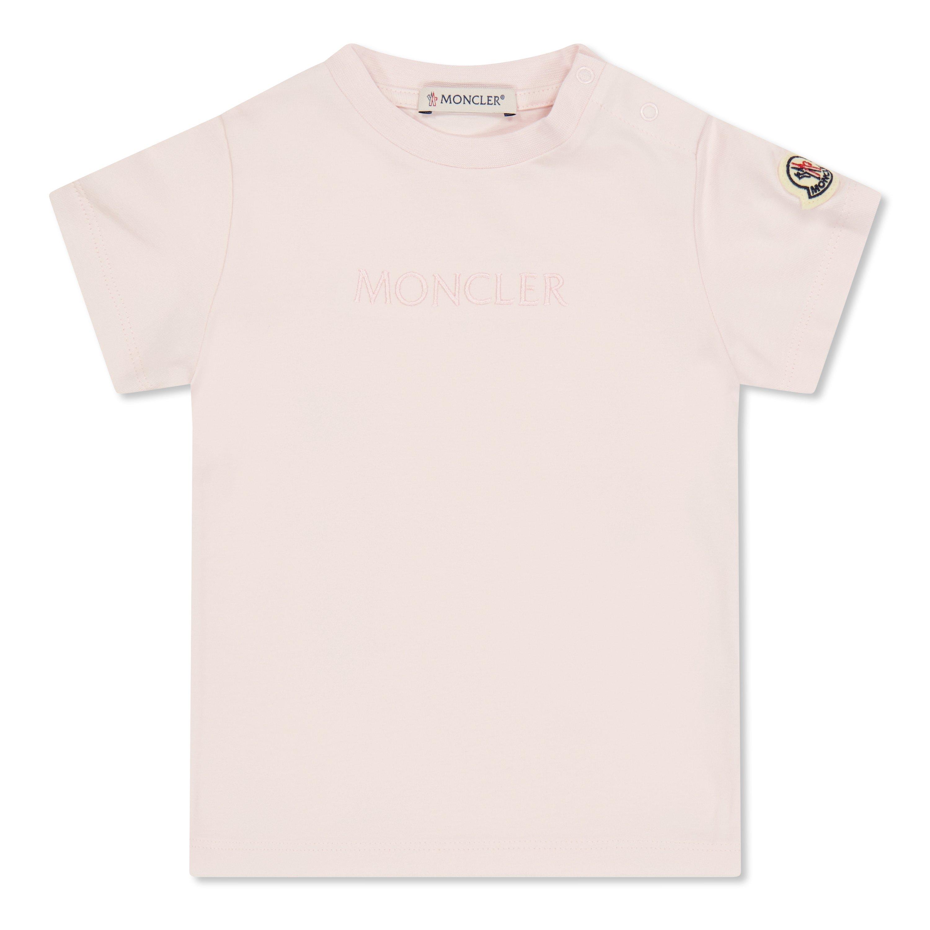 Moncler Kids' Short Sleeve T-Shirt - Pink 503 - Size 3Y