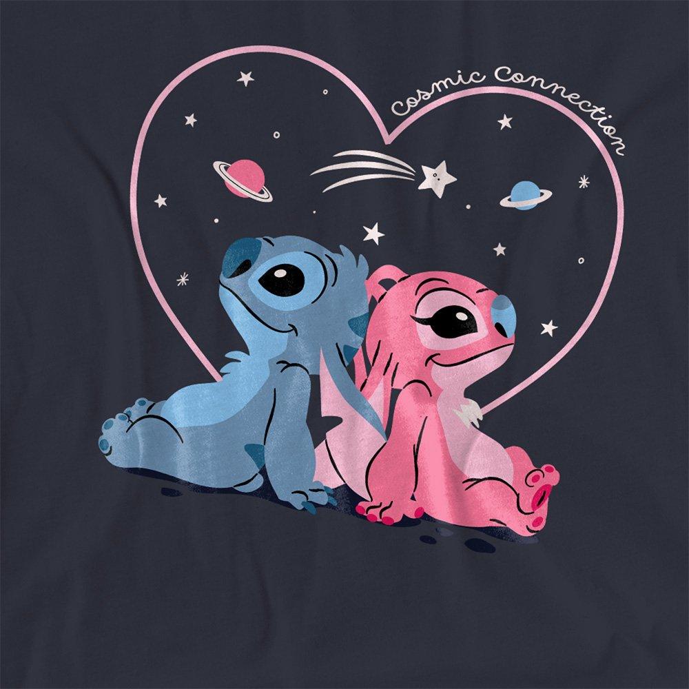 Navy - Disney - Stitch And Angel Cosmic Connection T-Shirt Deep N - 2