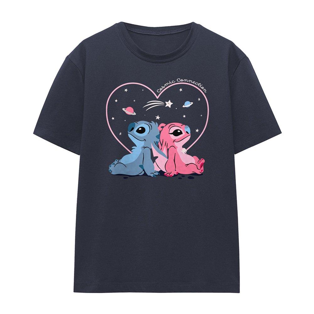 Navy - Disney - Stitch And Angel Cosmic Connection T-Shirt Deep N - 4