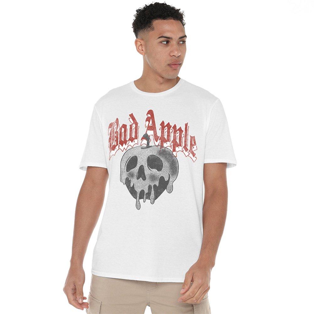 Disney Men's Snow Bad Apple Skull T-Shirt White - L