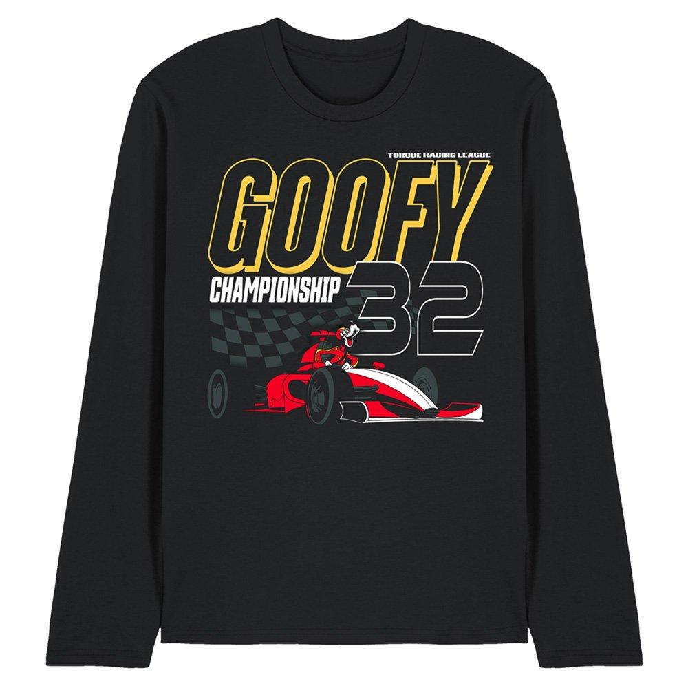 Disney Men's Goofy Racing Monaco Long Sleeve T-Shirt Black - XXL