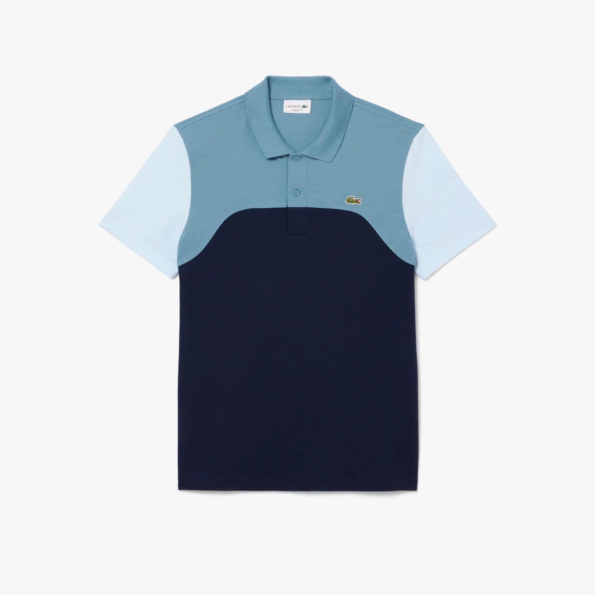Navy - Lacoste - Regular Fit L.12.12 Colour Block Polo Shirt - 1