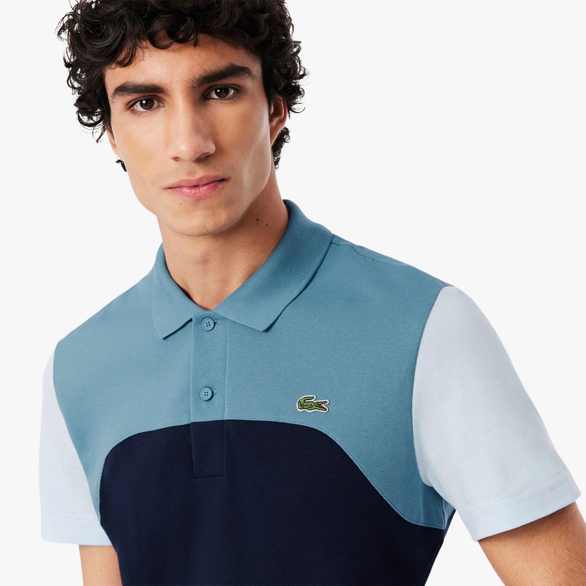 Navy - Lacoste - Regular Fit L.12.12 Colour Block Polo Shirt - 5