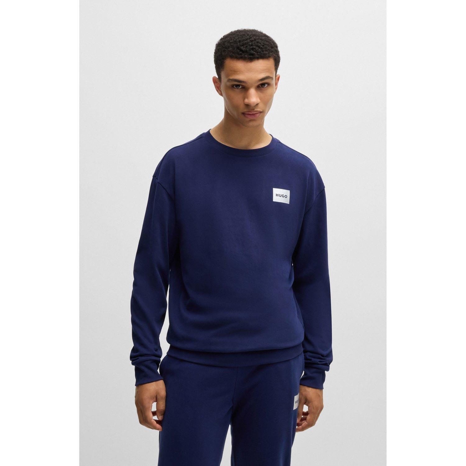 Dark Blue - Hugo - Silver Logo Sweatshirt - 1