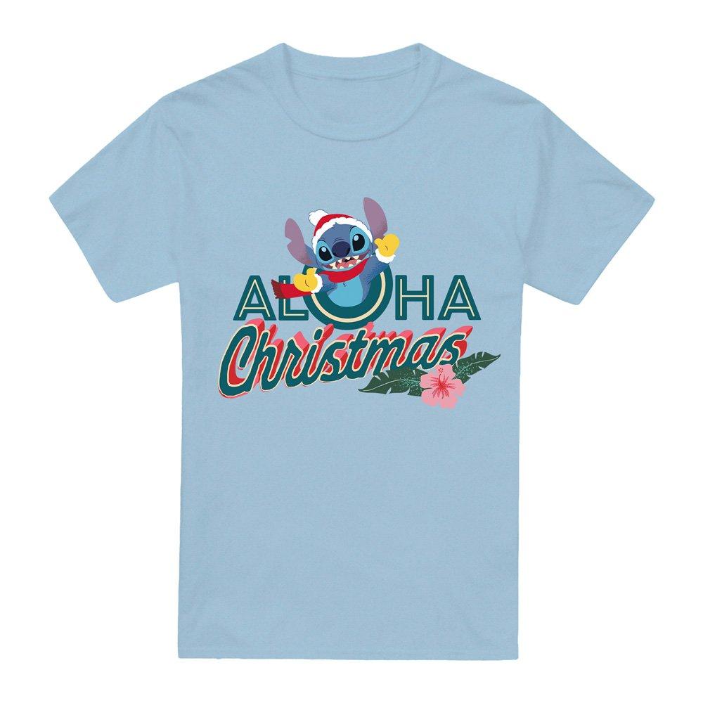Light Blue - Disney - Lilo & Stitch Aloha Christmas With Stitch Mens T-S - 4