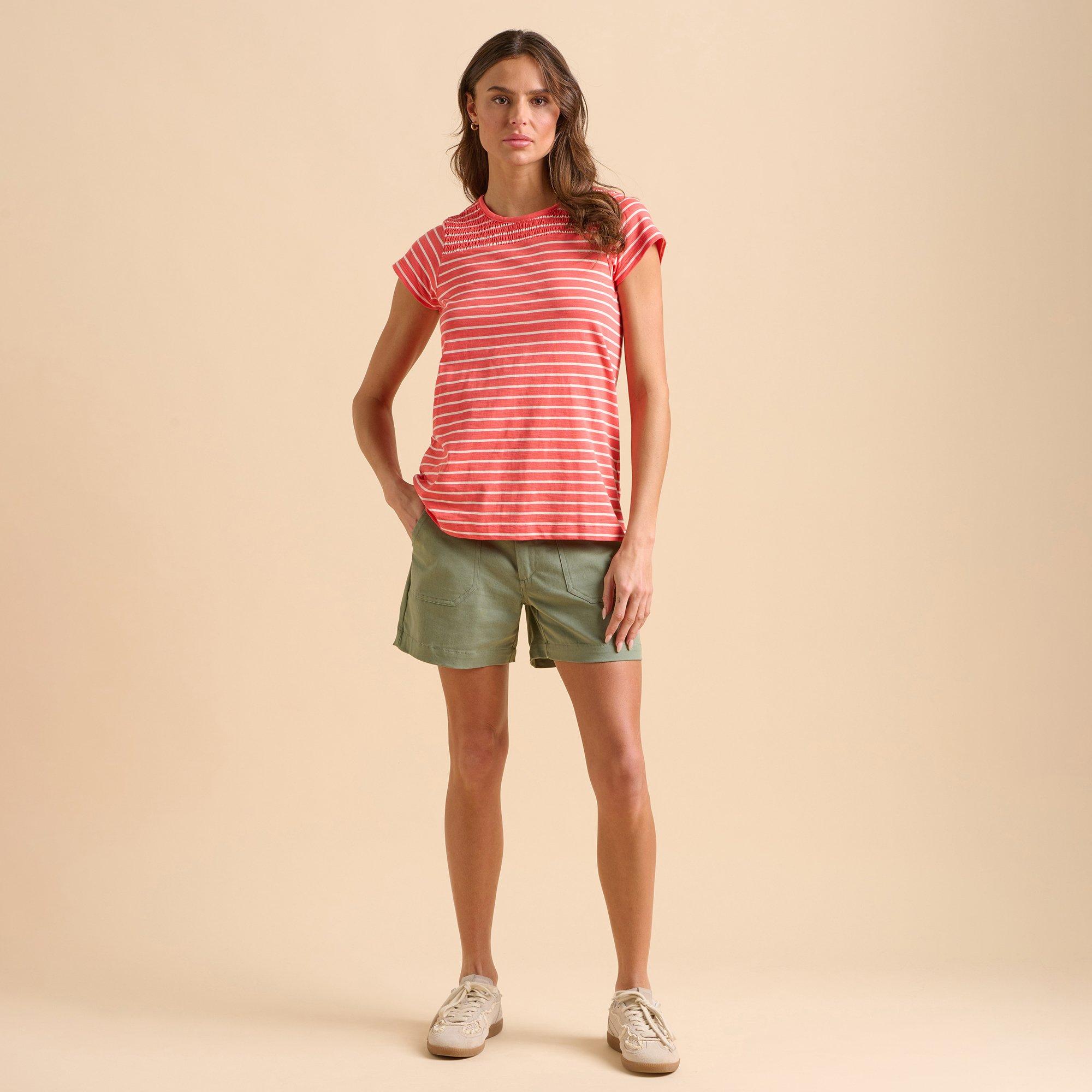 Coral - Brakeburn - Coral Stripe T-Shirt - 1