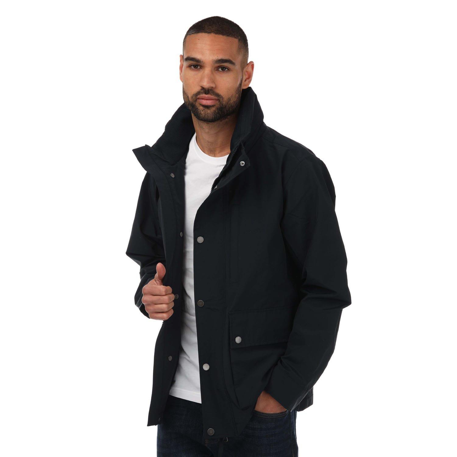 Navy - Gant - Men's Lightweight Mist Navy Water-Resistant Softshell Jacket - 1