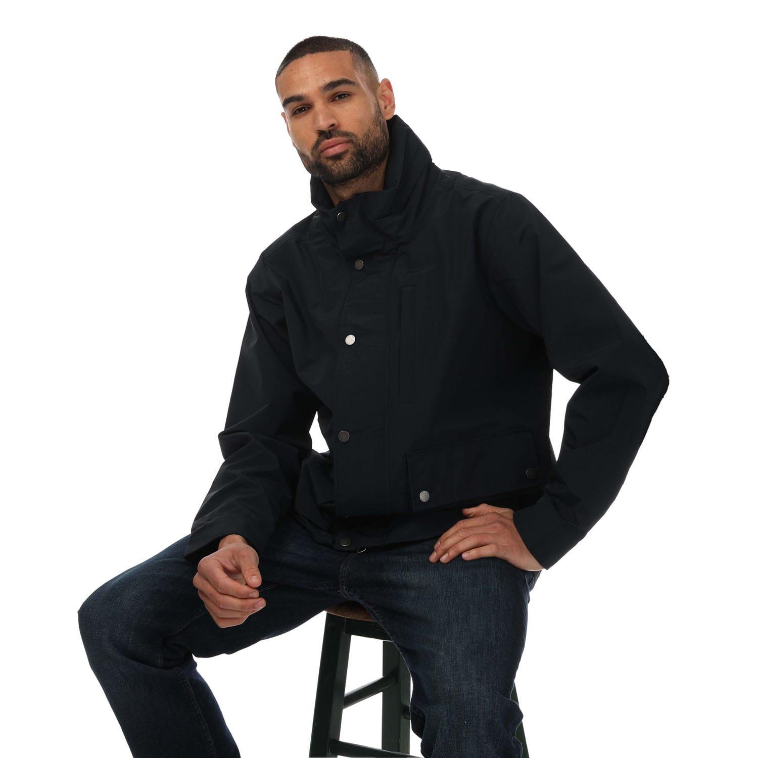 Navy - Gant - Men's Lightweight Mist Navy Water-Resistant Softshell Jacket - 4