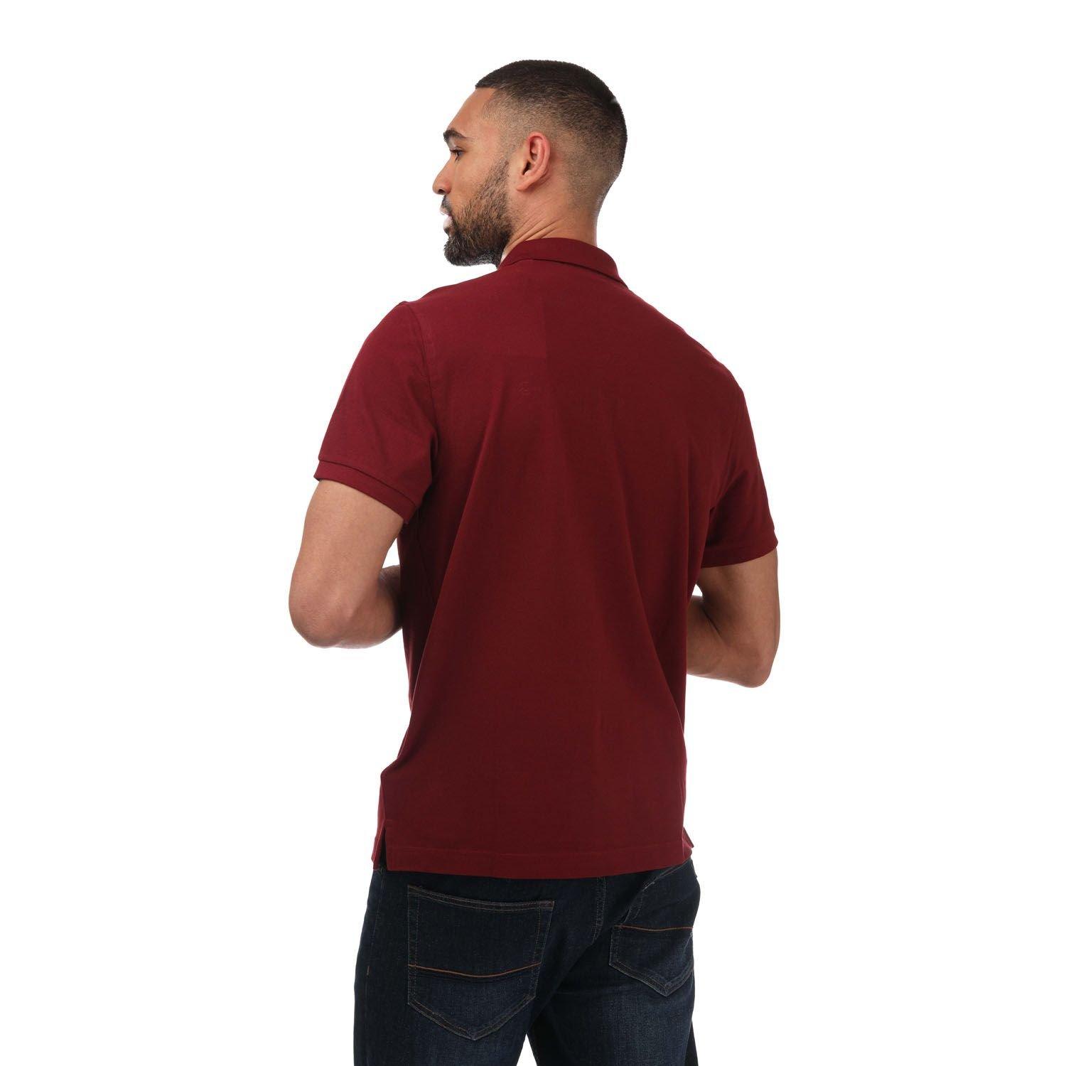 Red - Gant - Regular Fit Shield Pique Polo - 3