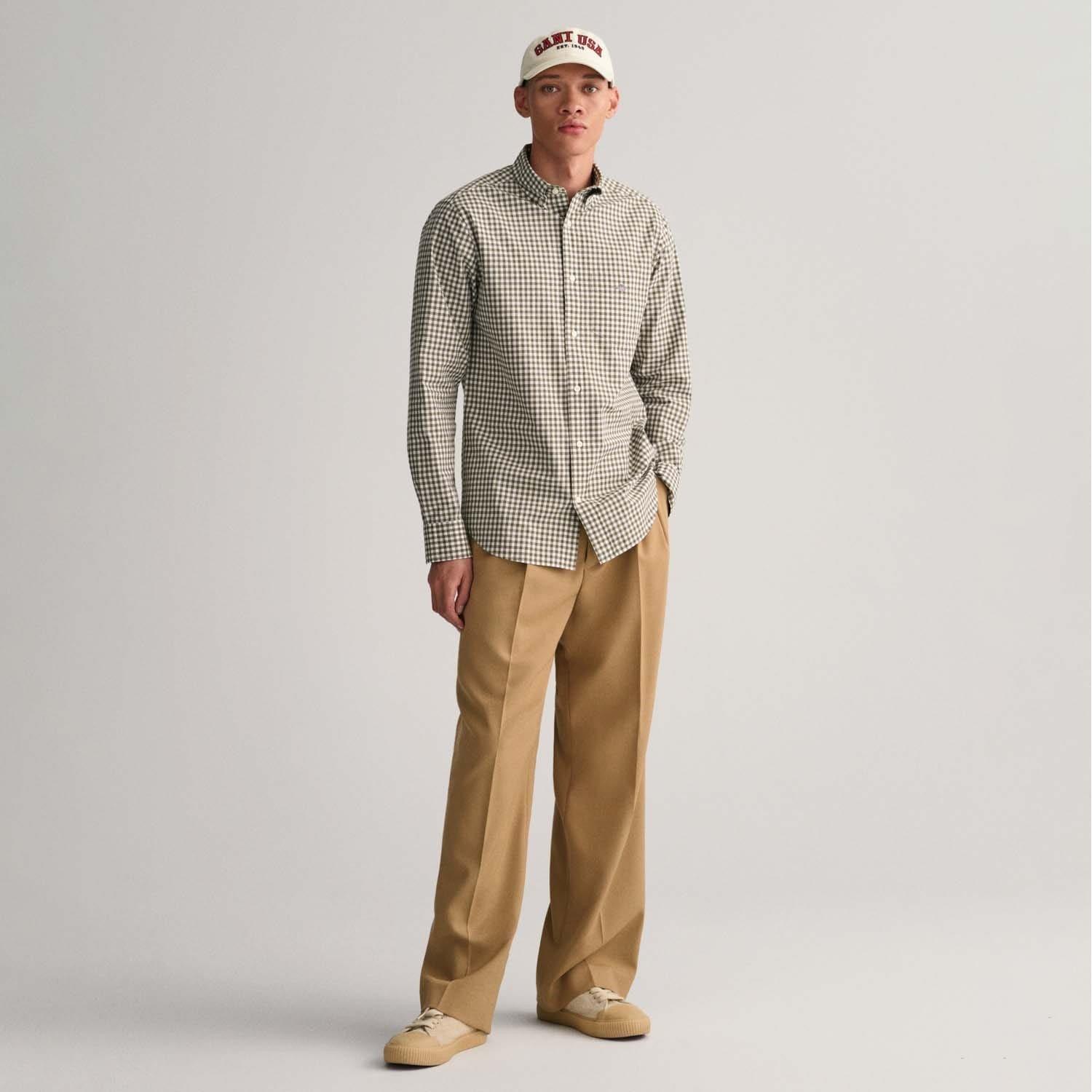 Green - Gant - Regular-Fit Classic Gingham Poplin Shirt - 3