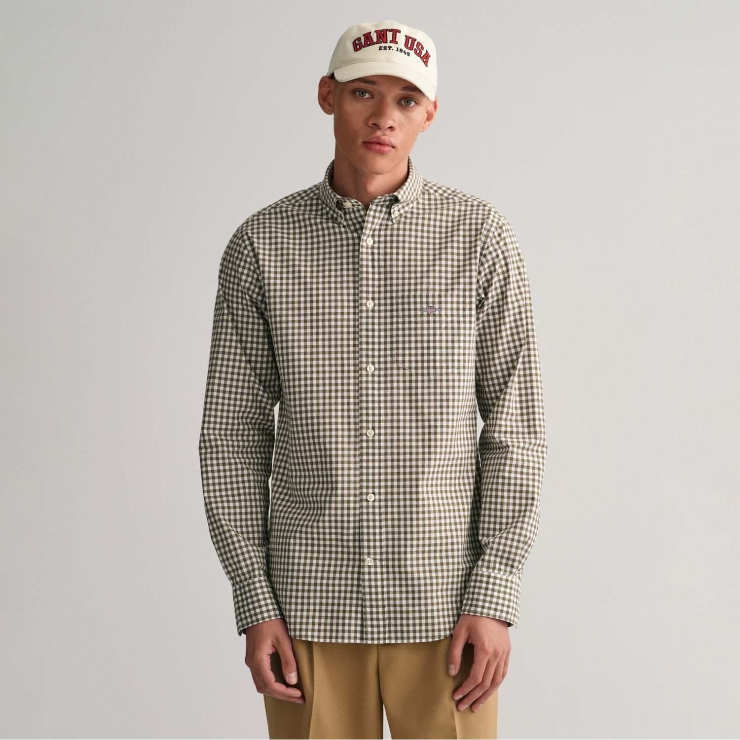 Green - Gant - Regular-Fit Classic Gingham Poplin Shirt - 4