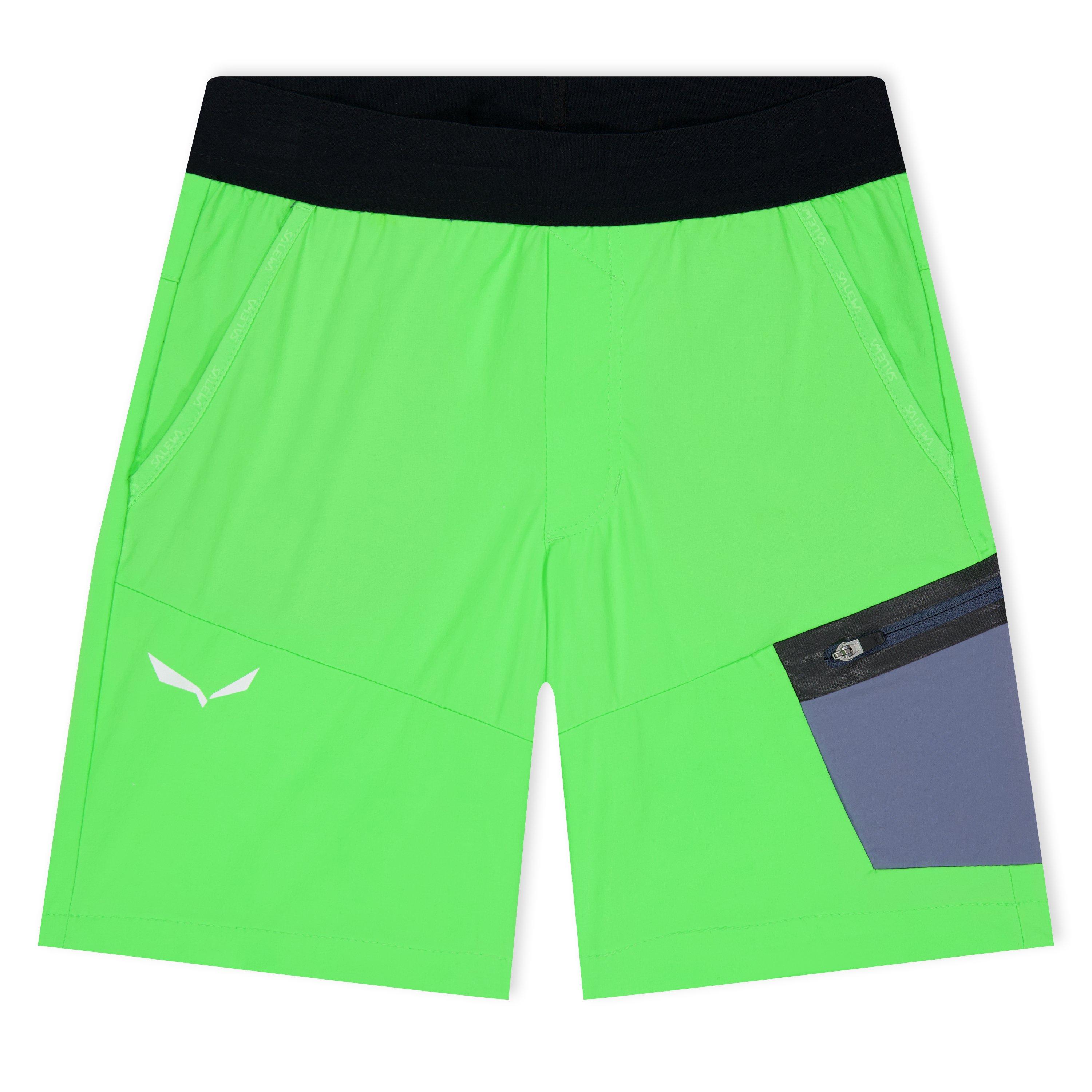 Fluo Green - Salewa - Unisex Kids' Agner Walking Shorts - 1