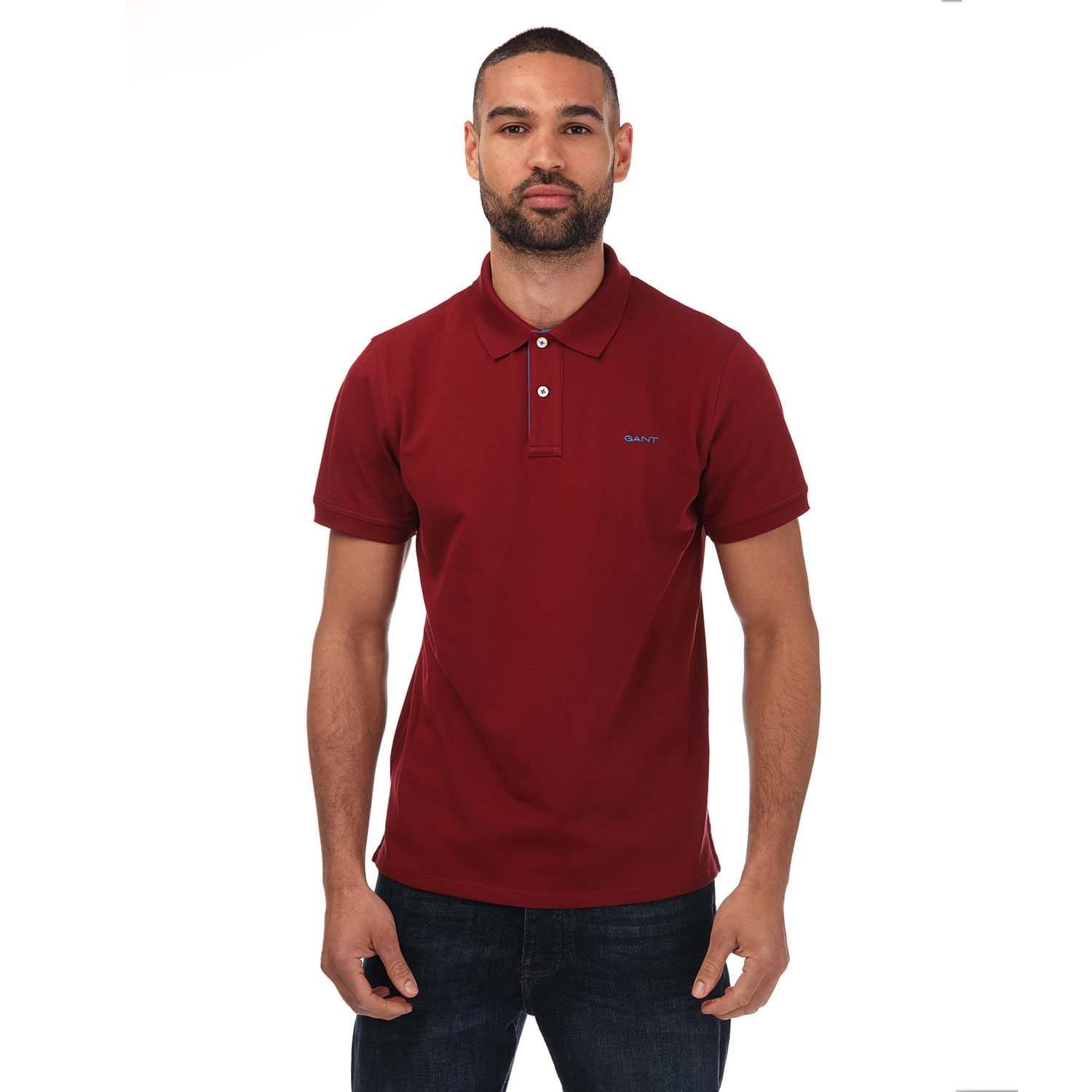 Red - Gant - Contrast Pique Polo - 1