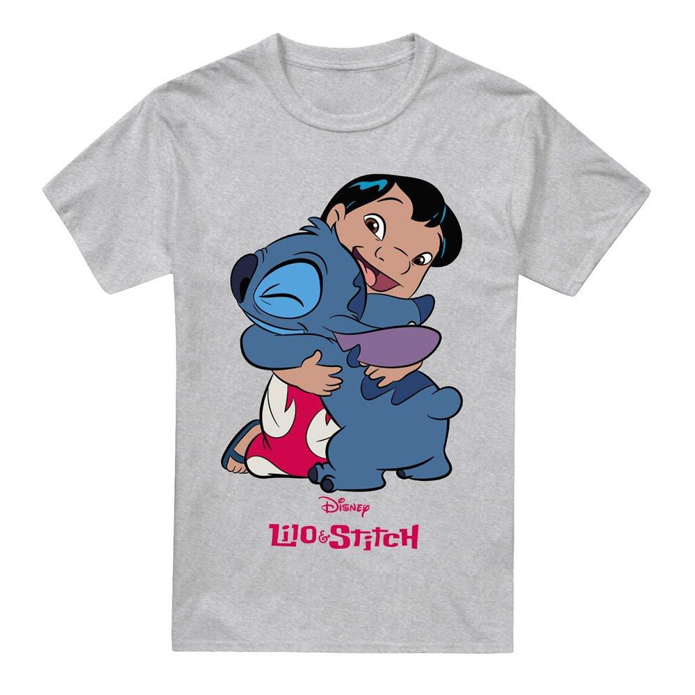 Grey - Disney - Lilo & Stitch 90S Hug Mens T-Shirt Grey - 4