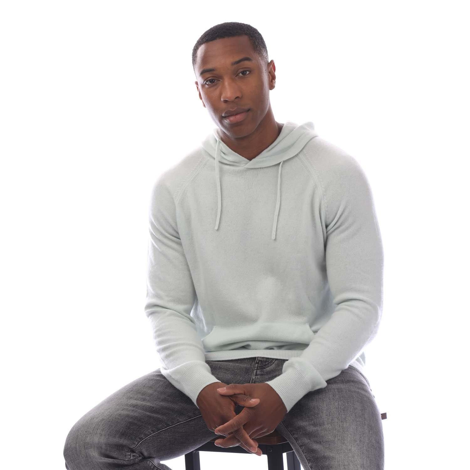 Green - Emporio Armani - Hooded Pure Cashmere Jumper - 4