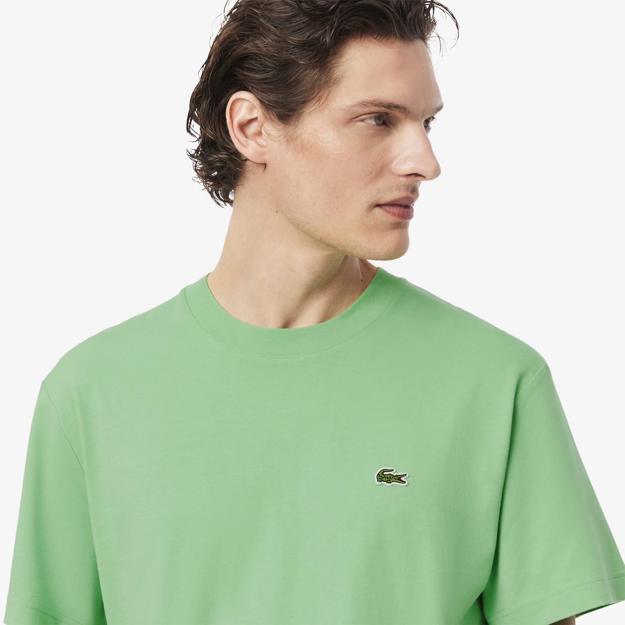 Green - Lacoste - Cotton-T-Shirt - 5