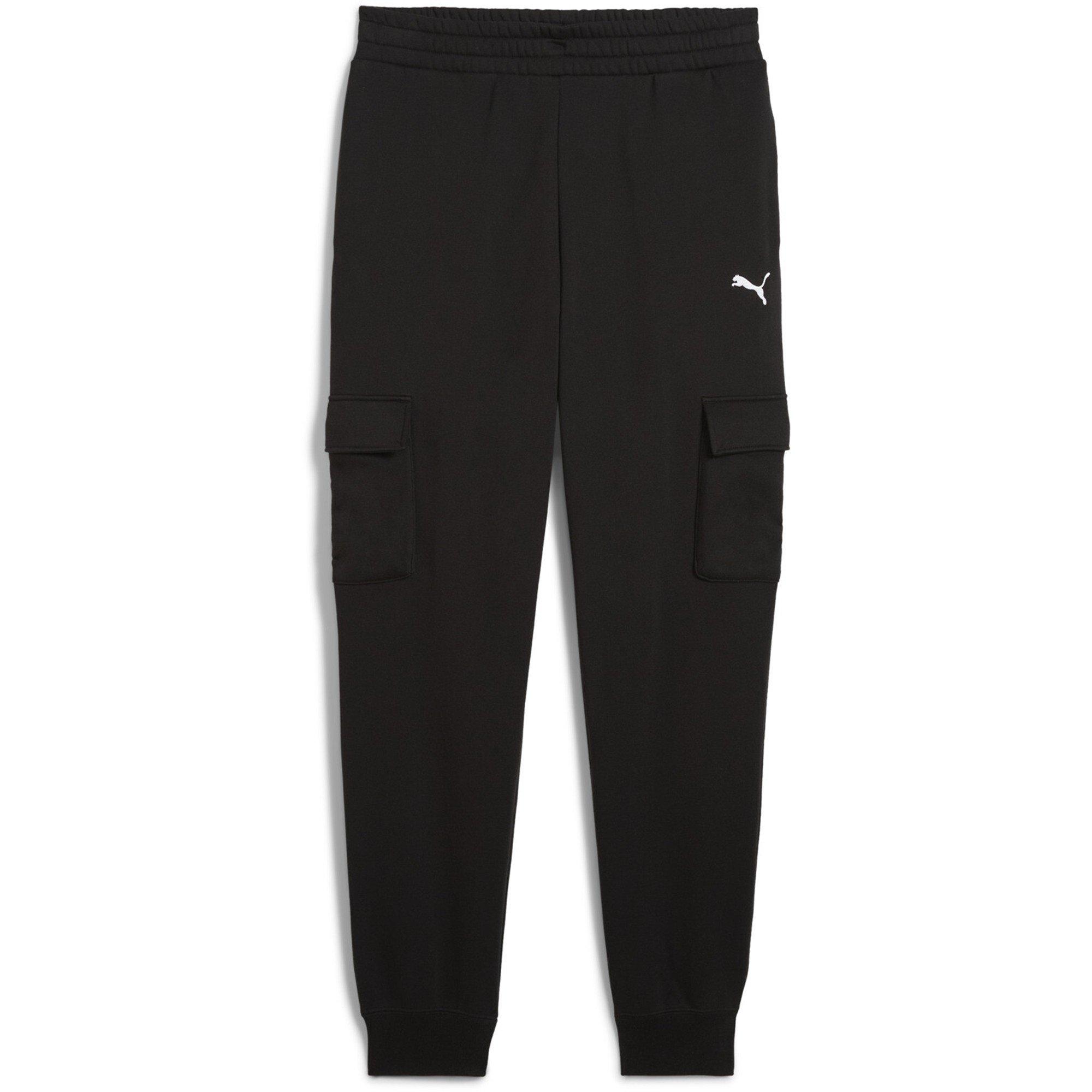 Black - Puma - Small Logo Fleece Cargo Pants - 1