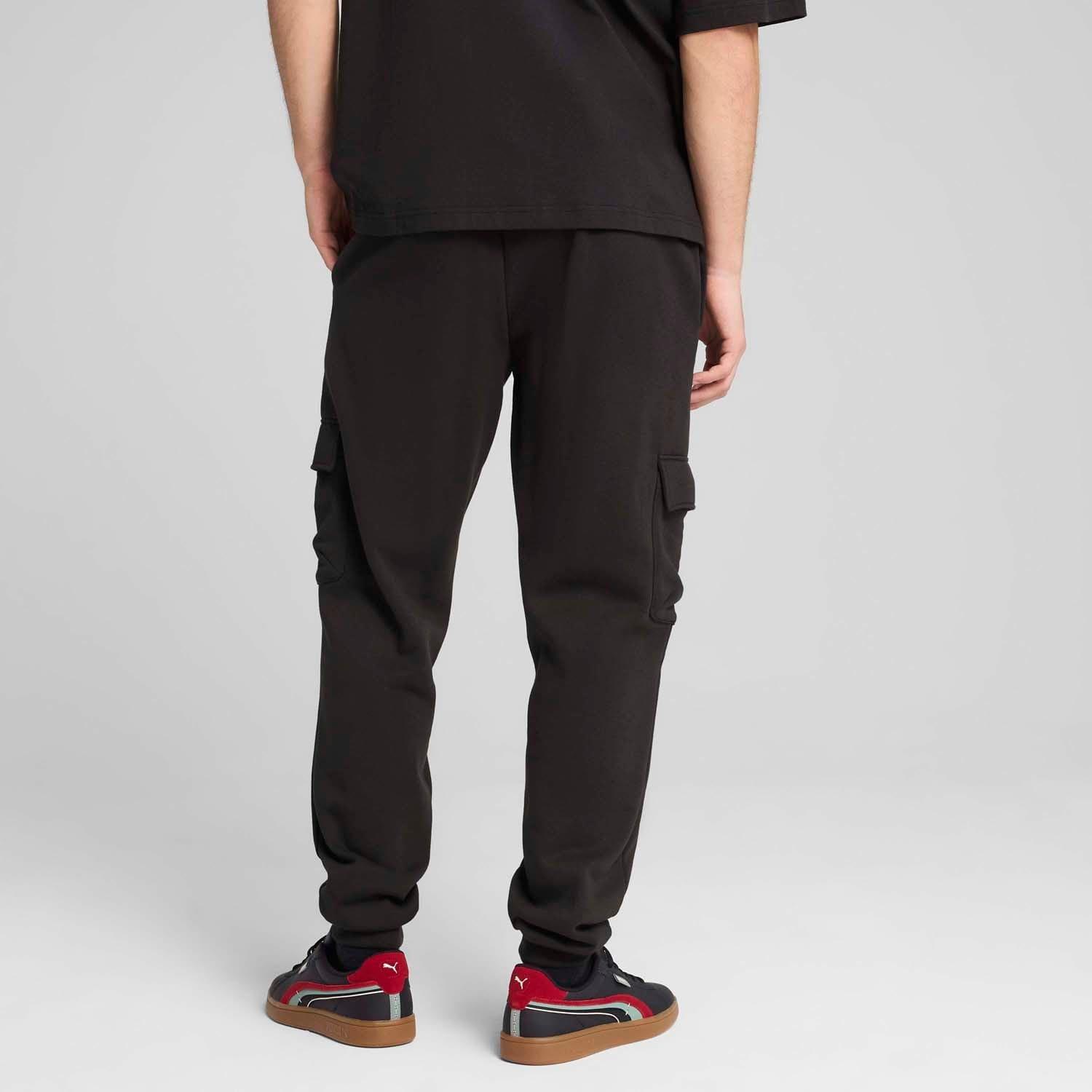 Black - Puma - Small Logo Fleece Cargo Pants - 2