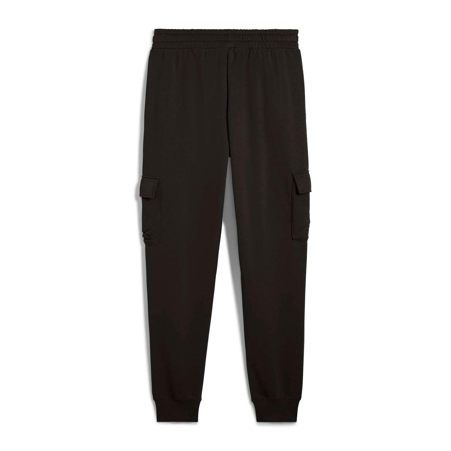 Black - Puma - Small Logo Fleece Cargo Pants - 4