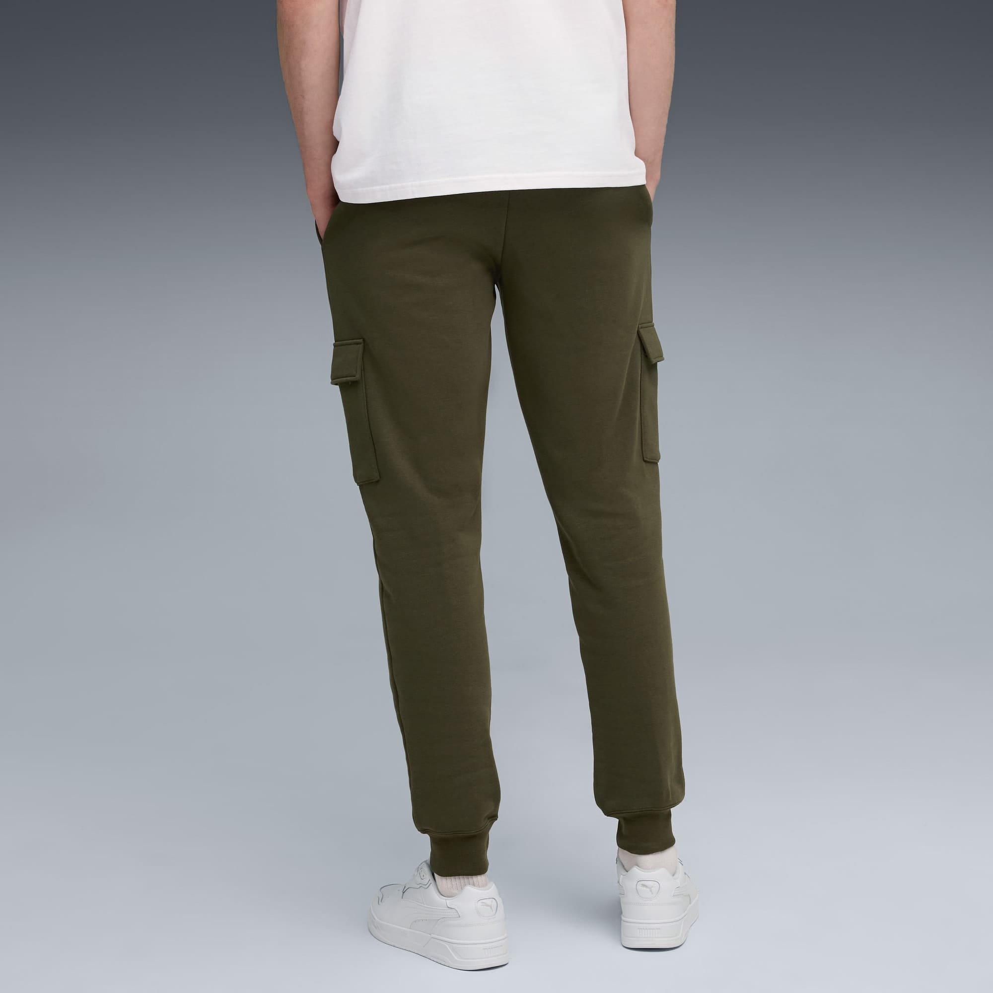 Olive - Puma - Small Logo Fleece Cargo Pants - 2