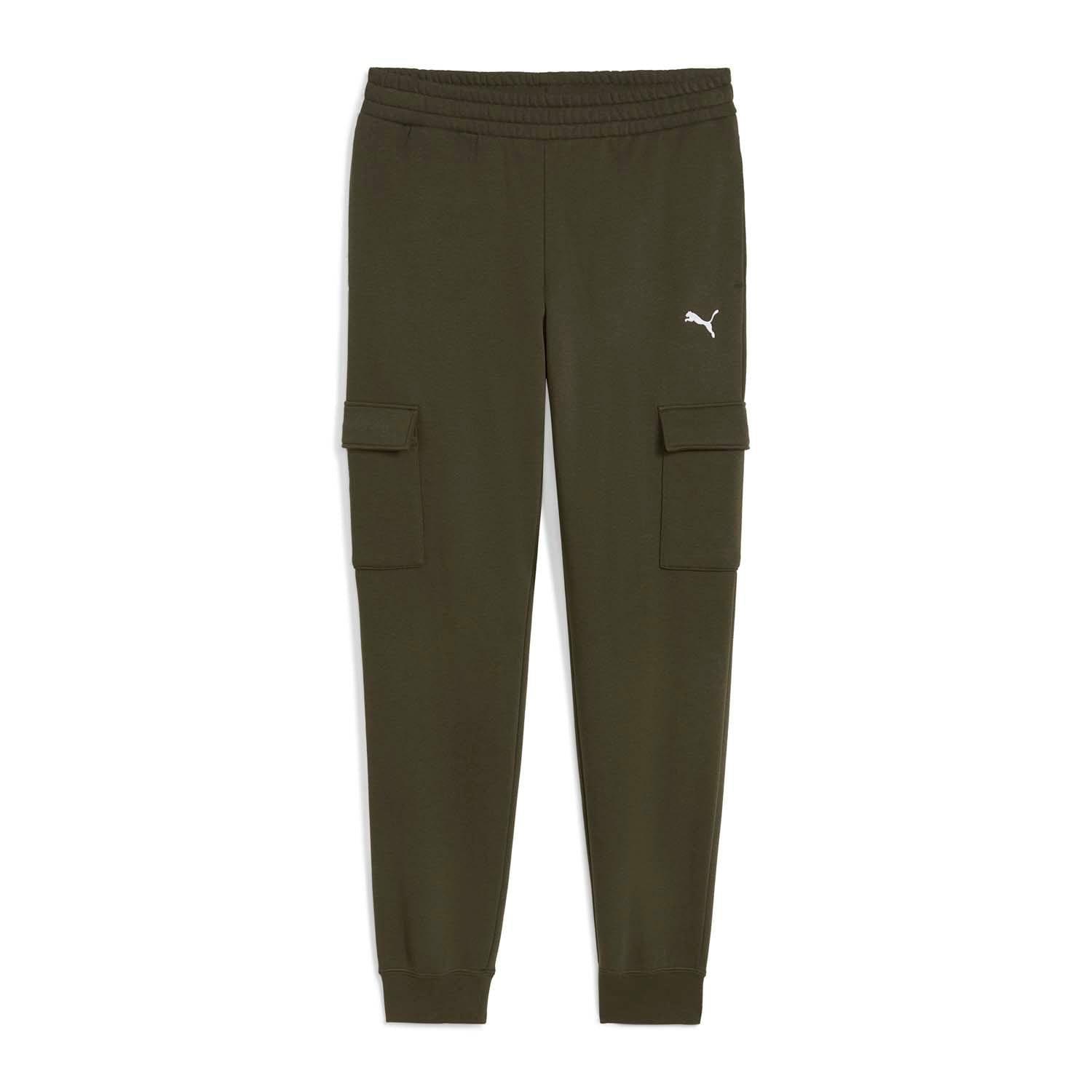 Olive - Puma - Small Logo Fleece Cargo Pants - 3