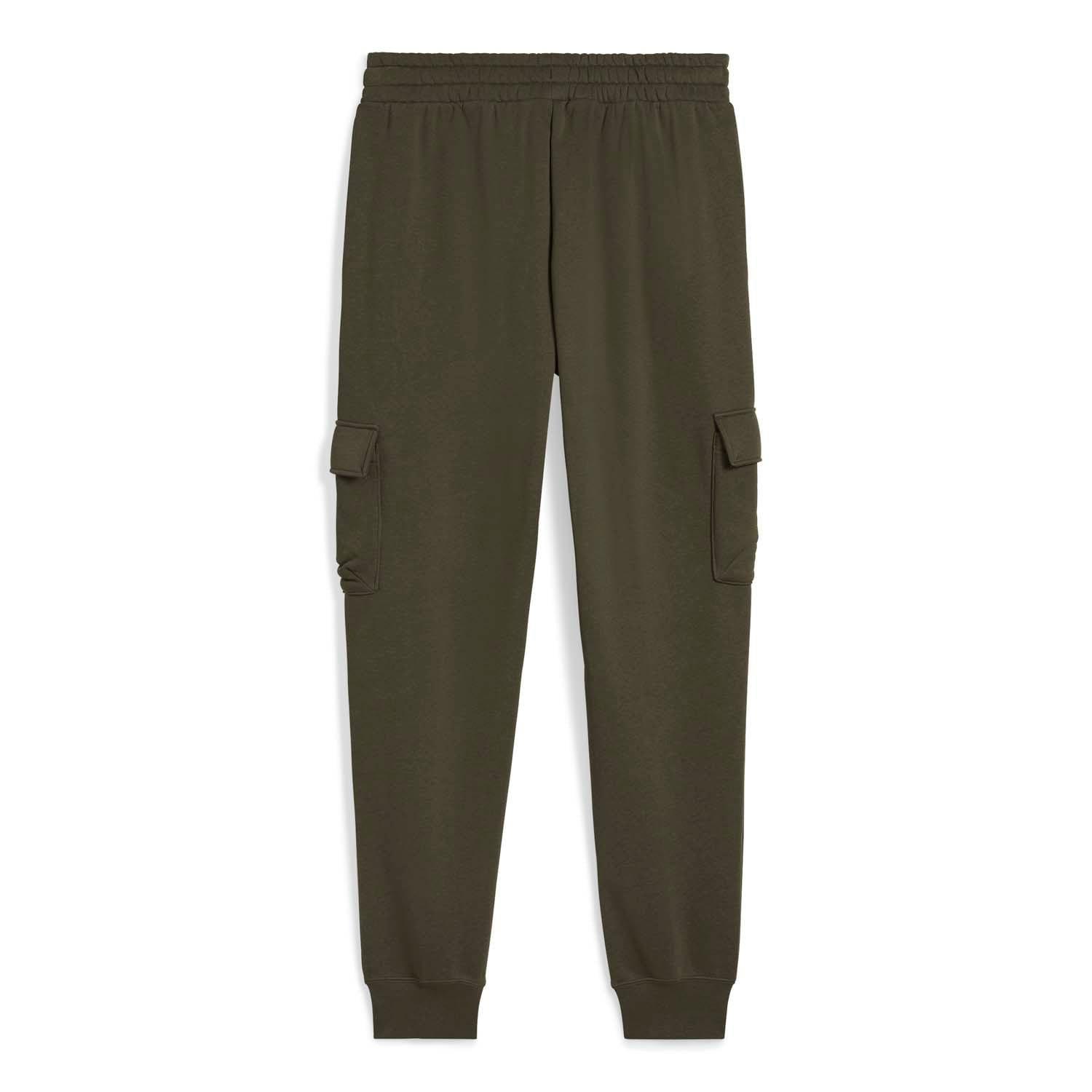 Olive - Puma - Small Logo Fleece Cargo Pants - 4