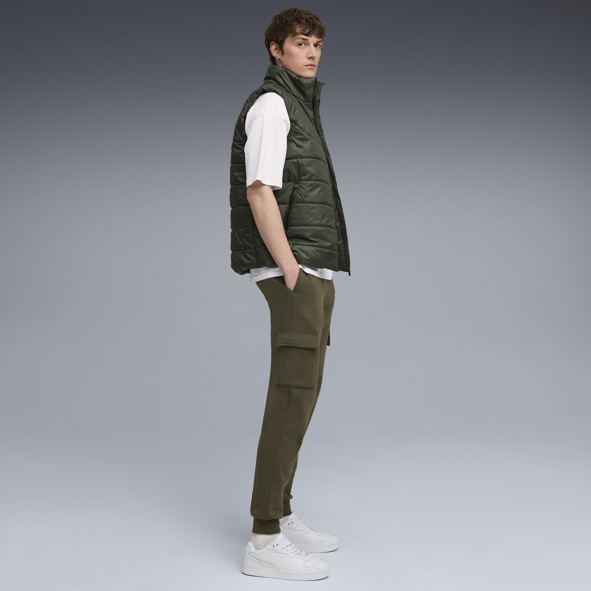 Olive - Puma - Small Logo Fleece Cargo Pants - 5