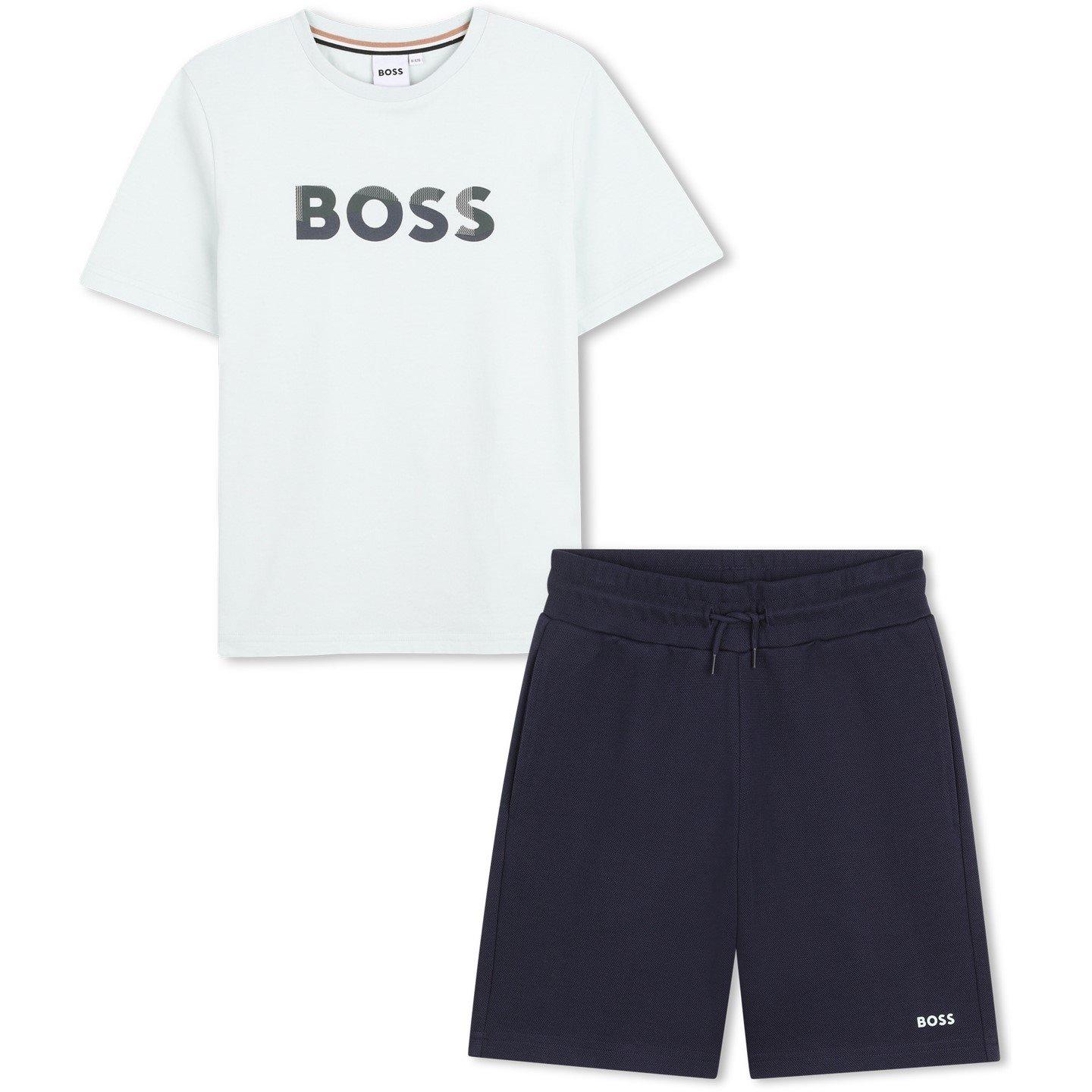 Light Green - Boss - Boss T Shirt Set Jn63 - 1