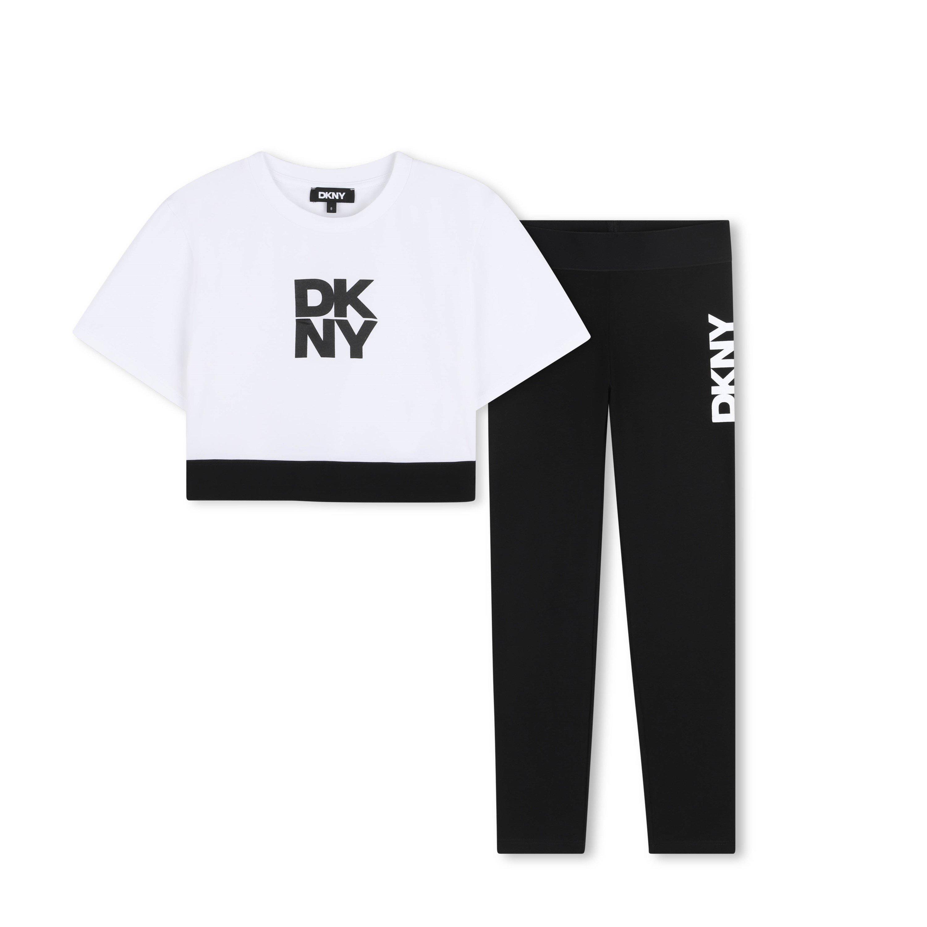 White/Black - DKNY - Kids' Top and Legging Set - 1