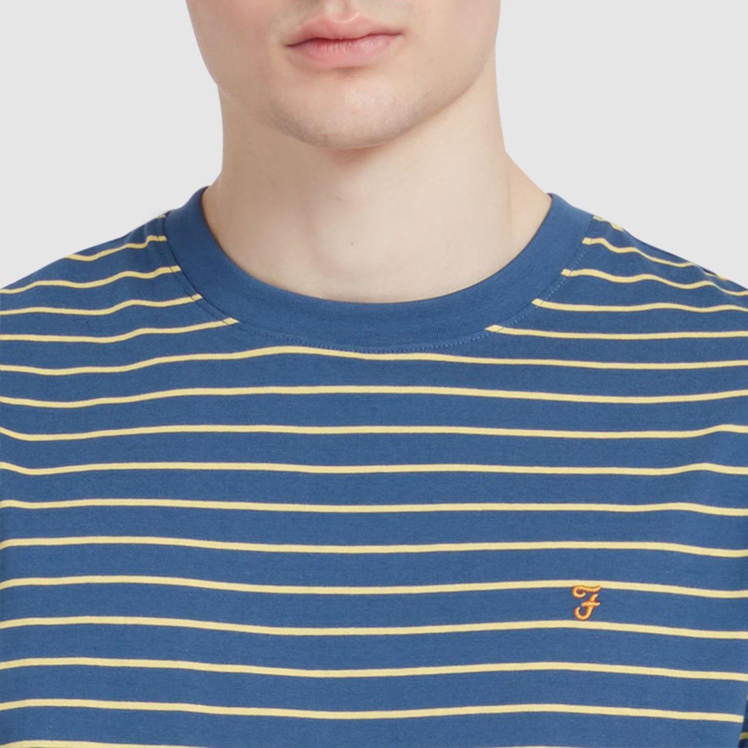 Grey - Farah - Oakland Stripe T-Shirt - 4