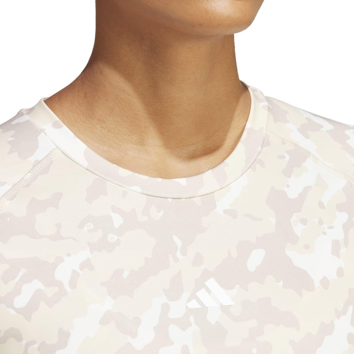 Taupe - adidas - Techfit Camo Print Training T-Shirt - 7
