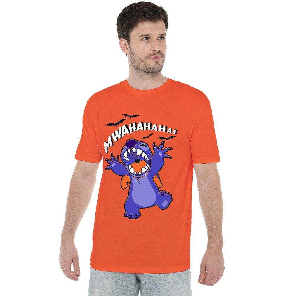 Orange - Disney - Lilo & Stitch Evil Laugh Mens T-Shirt Orange - 1