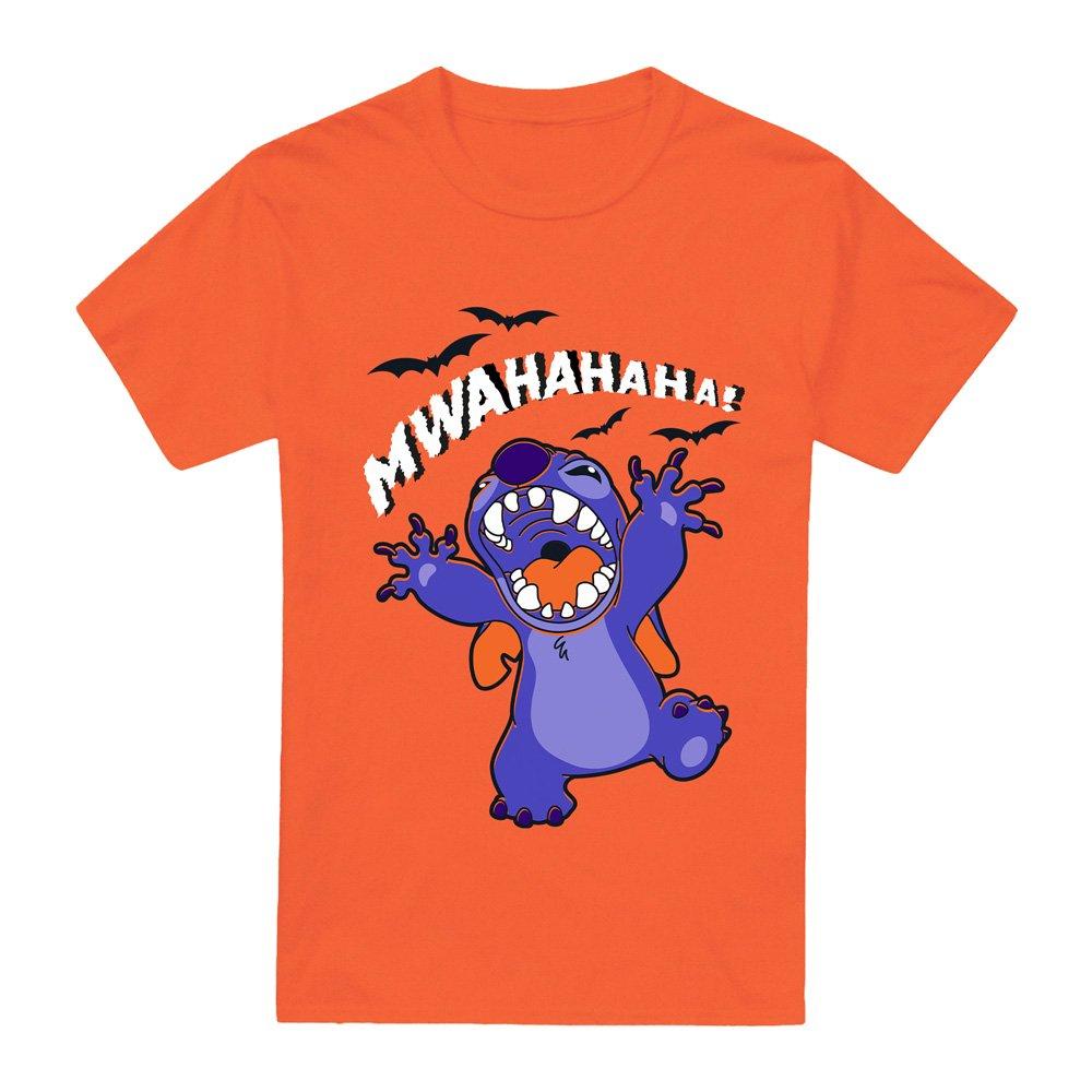 Orange - Disney - Lilo & Stitch Evil Laugh Mens T-Shirt Orange - 4