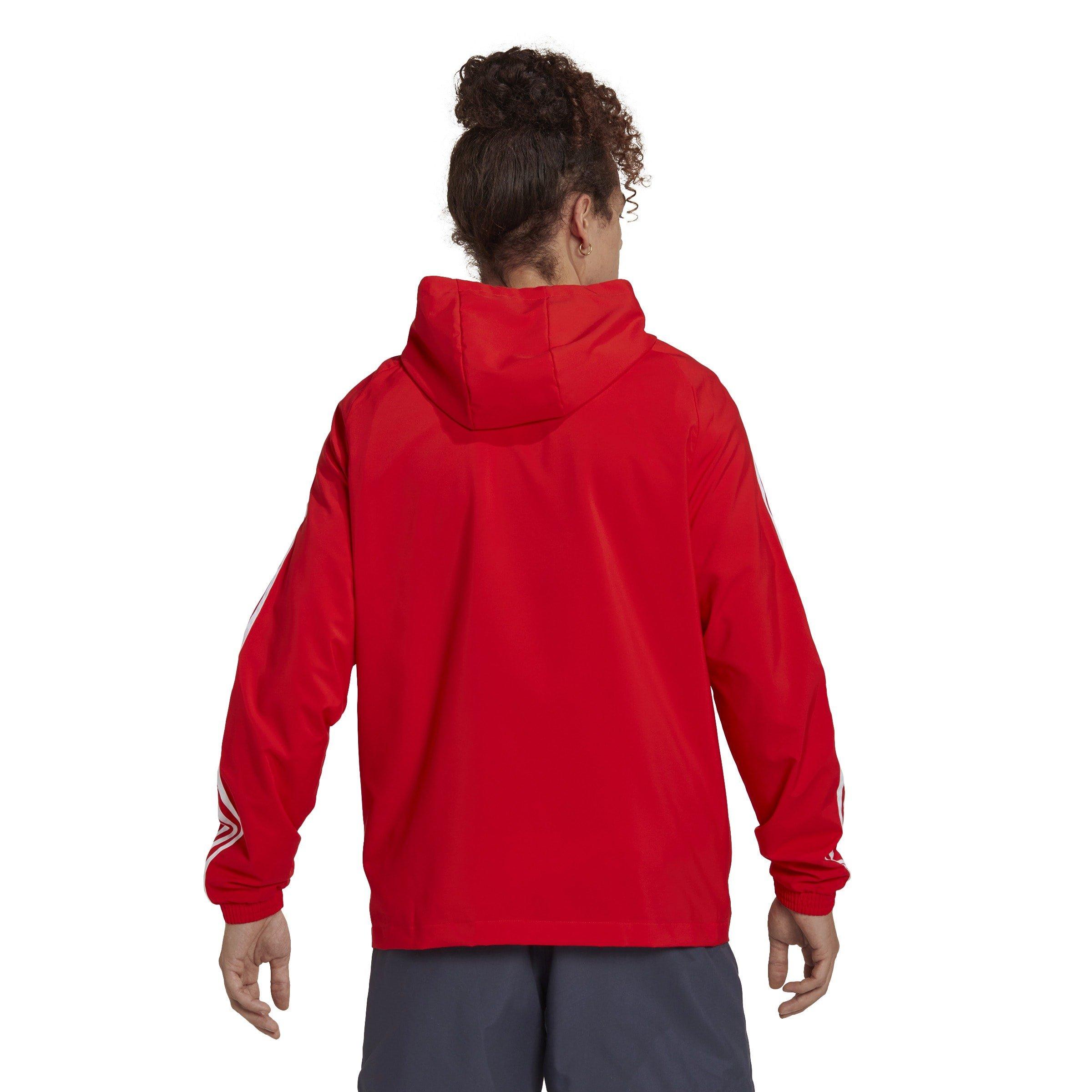 Red - adidas - Men's DNA Windbreaker Bayern Munich 2022-23 Recycled Softshell Jacket - 3
