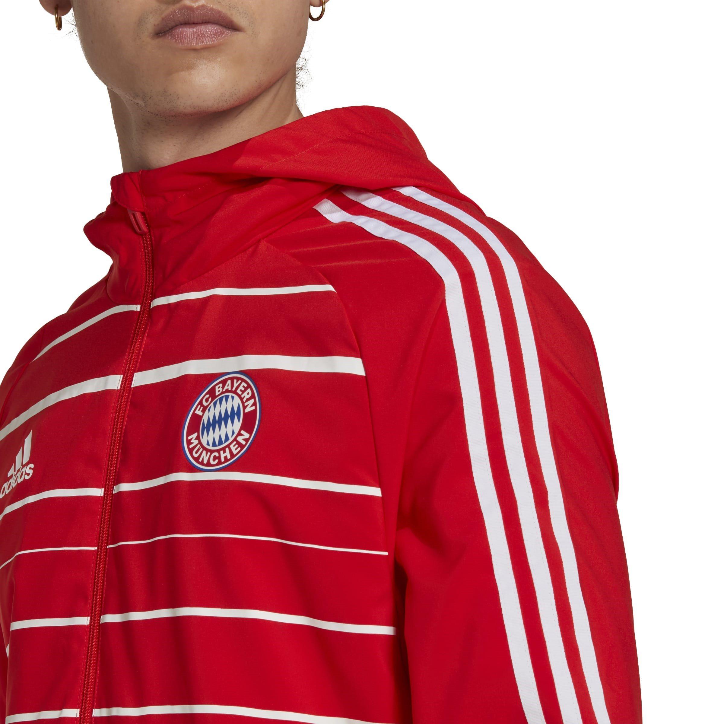 Red - adidas - Men's DNA Windbreaker Bayern Munich 2022-23 Recycled Softshell Jacket - 5
