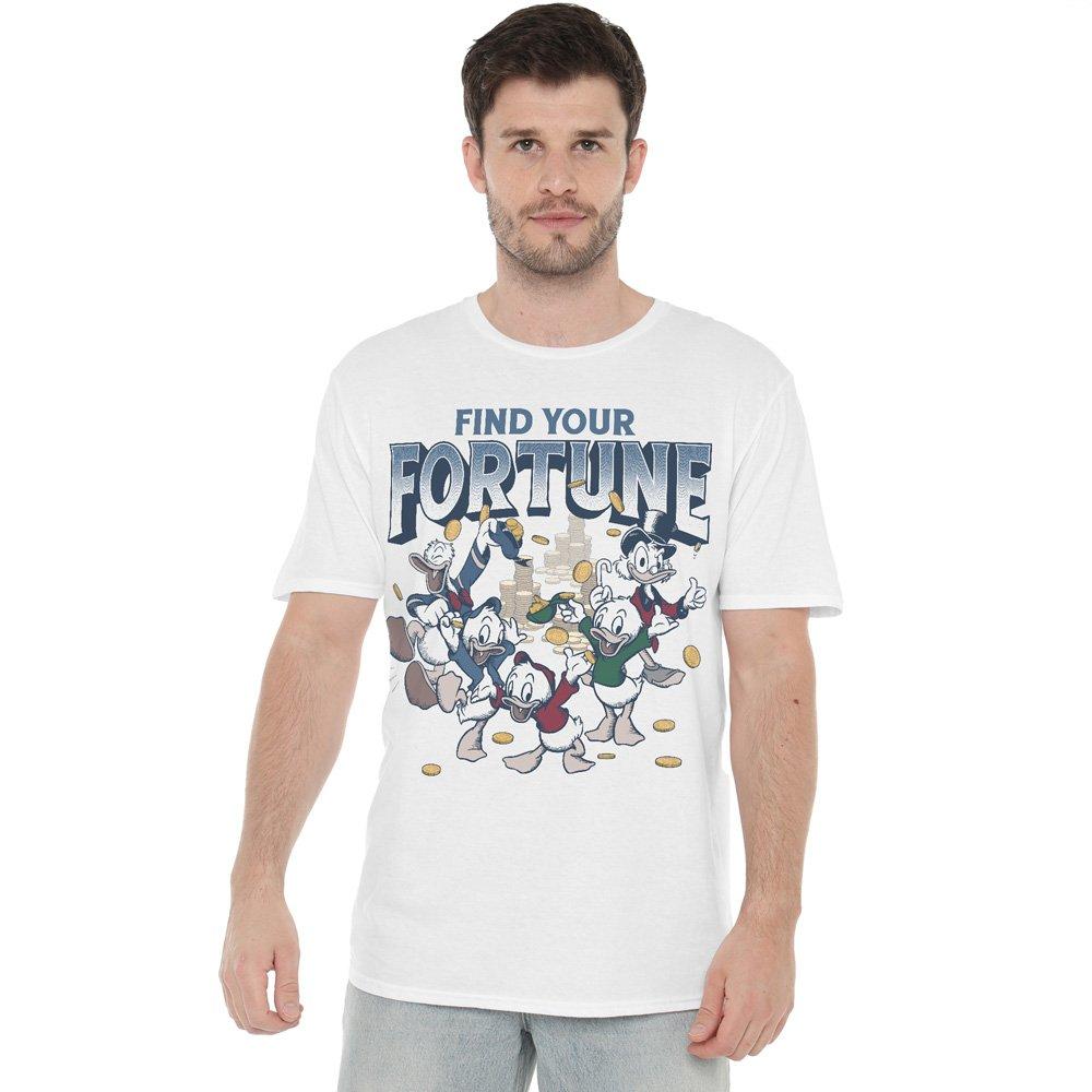 Disney Men's Scrooge Mcduck Find Your Fortune T-Shirt - White - XXL