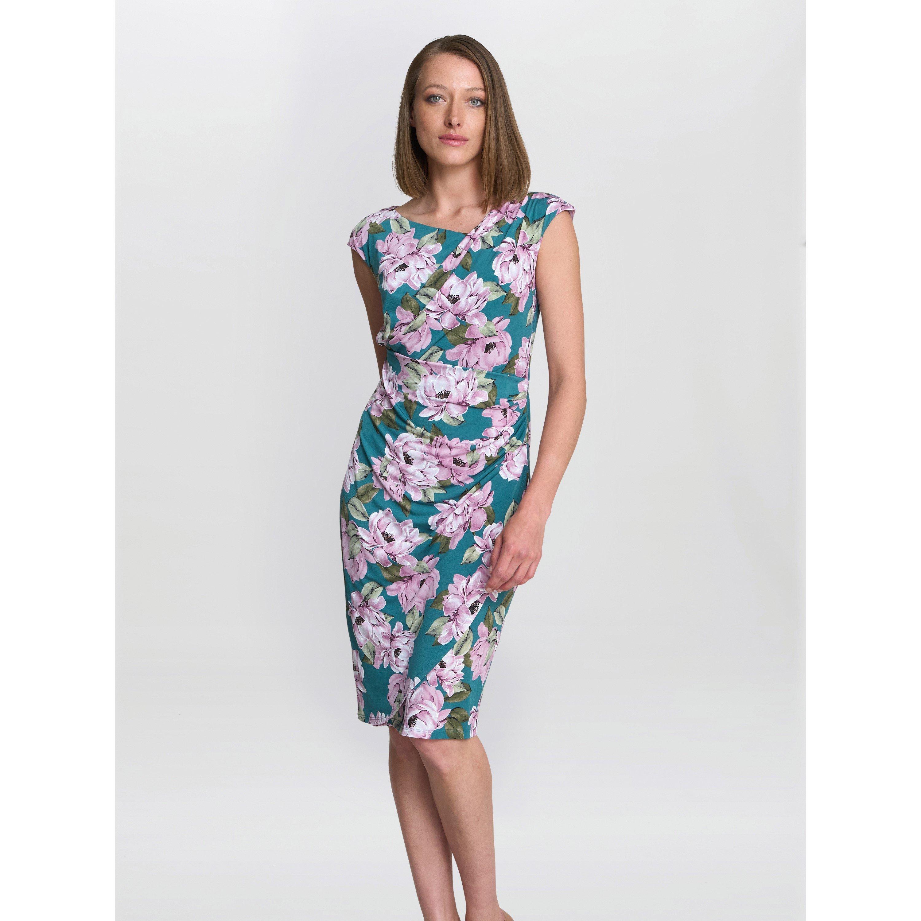 Gina Bacconi Women's Martha Floral Print Wrap Dress -  - 18