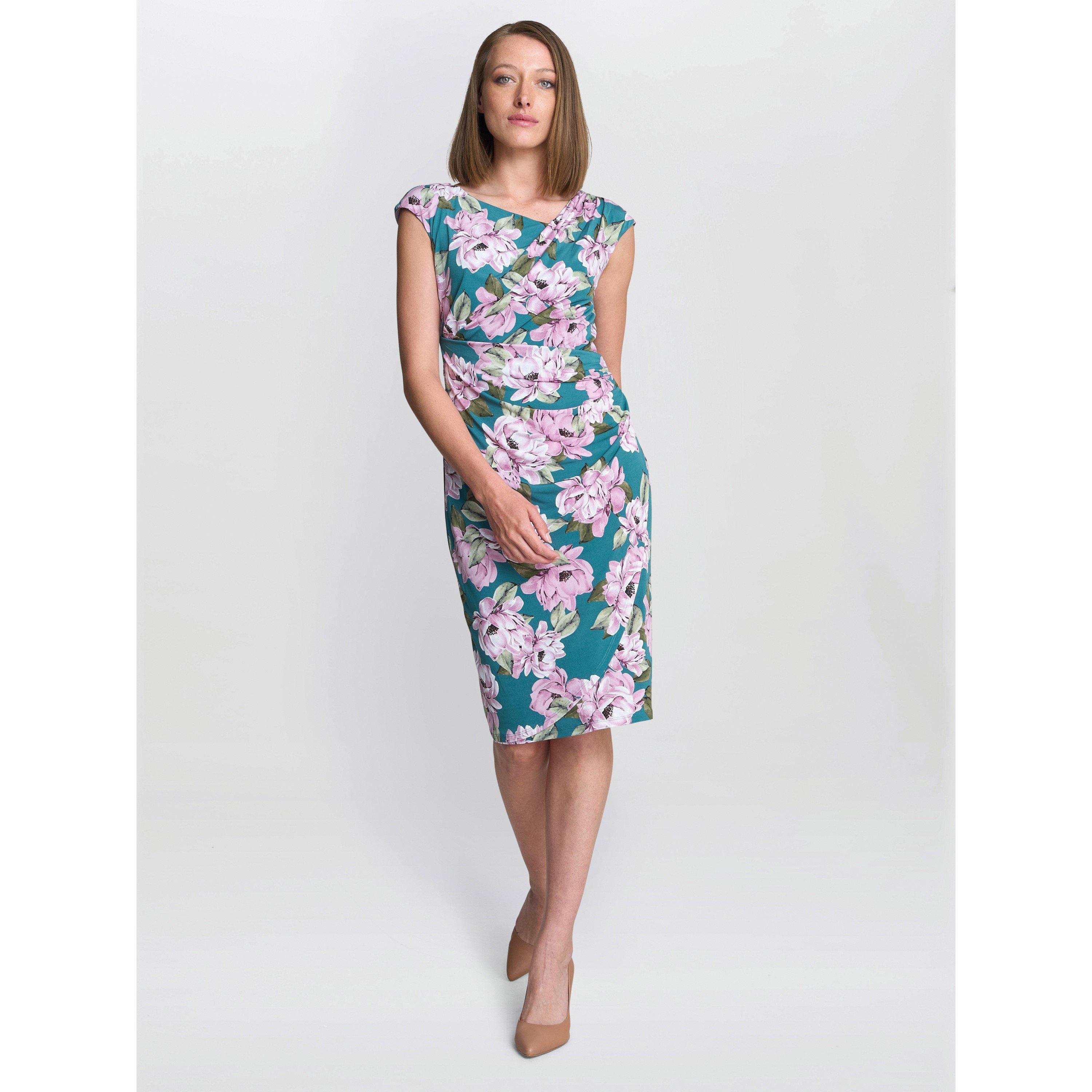 Multi - Gina Bacconi - Women's Martha Floral Print Wrap Dress - 3