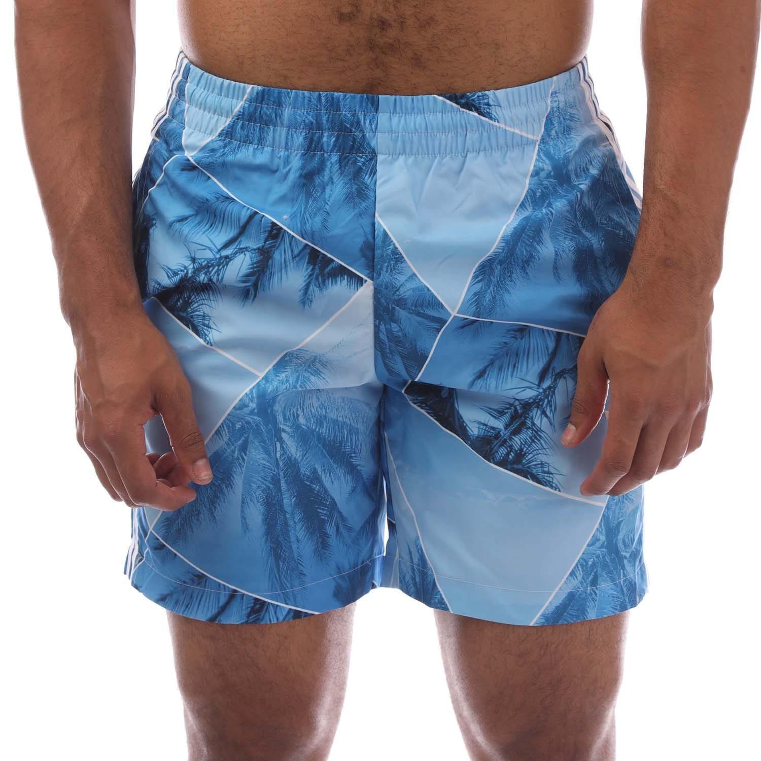 Navy - adidas Originals - Palm Swim Shorts - 1