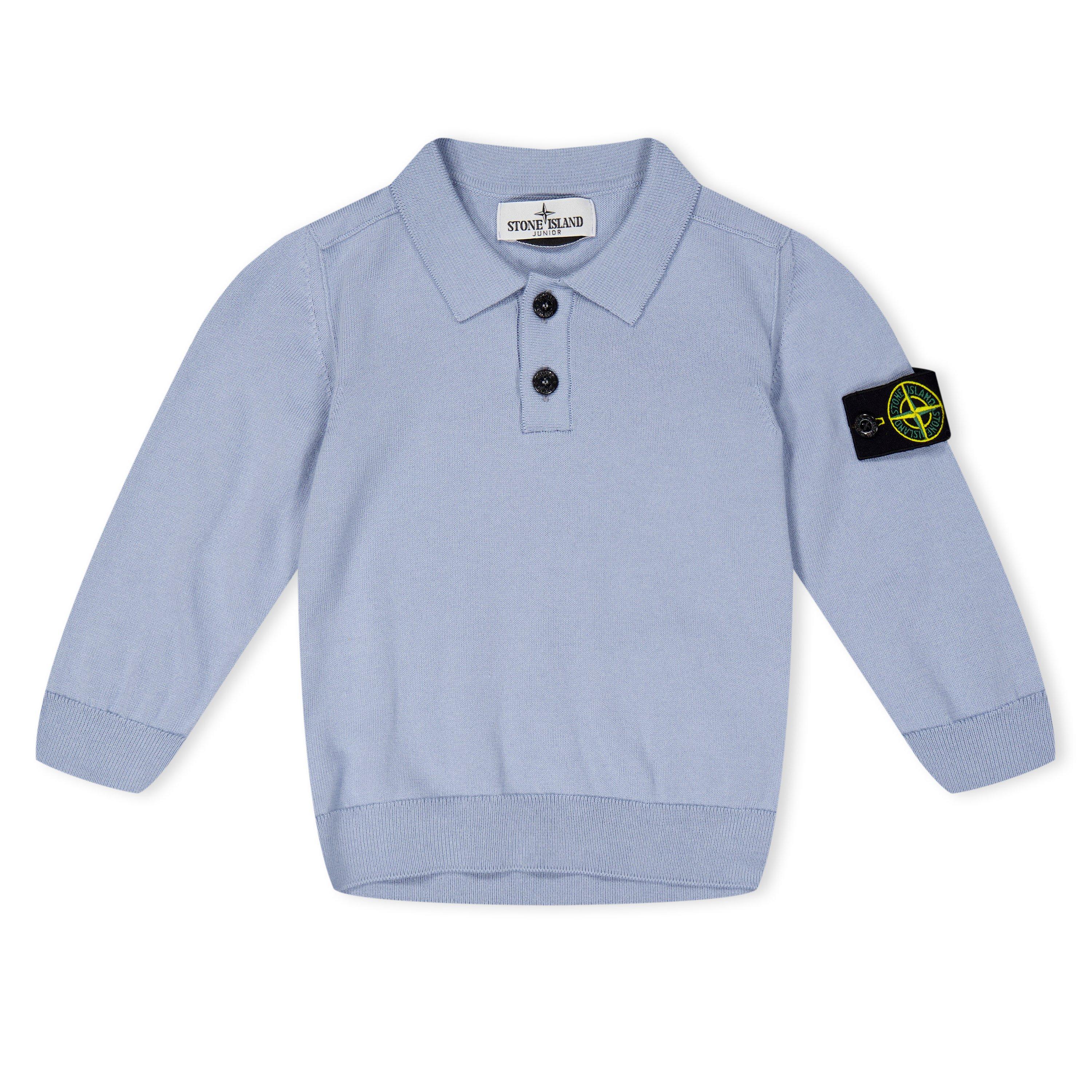 Stone Island Boys' Knitted Polo Shirt - Glicine V0088 - 10 Years