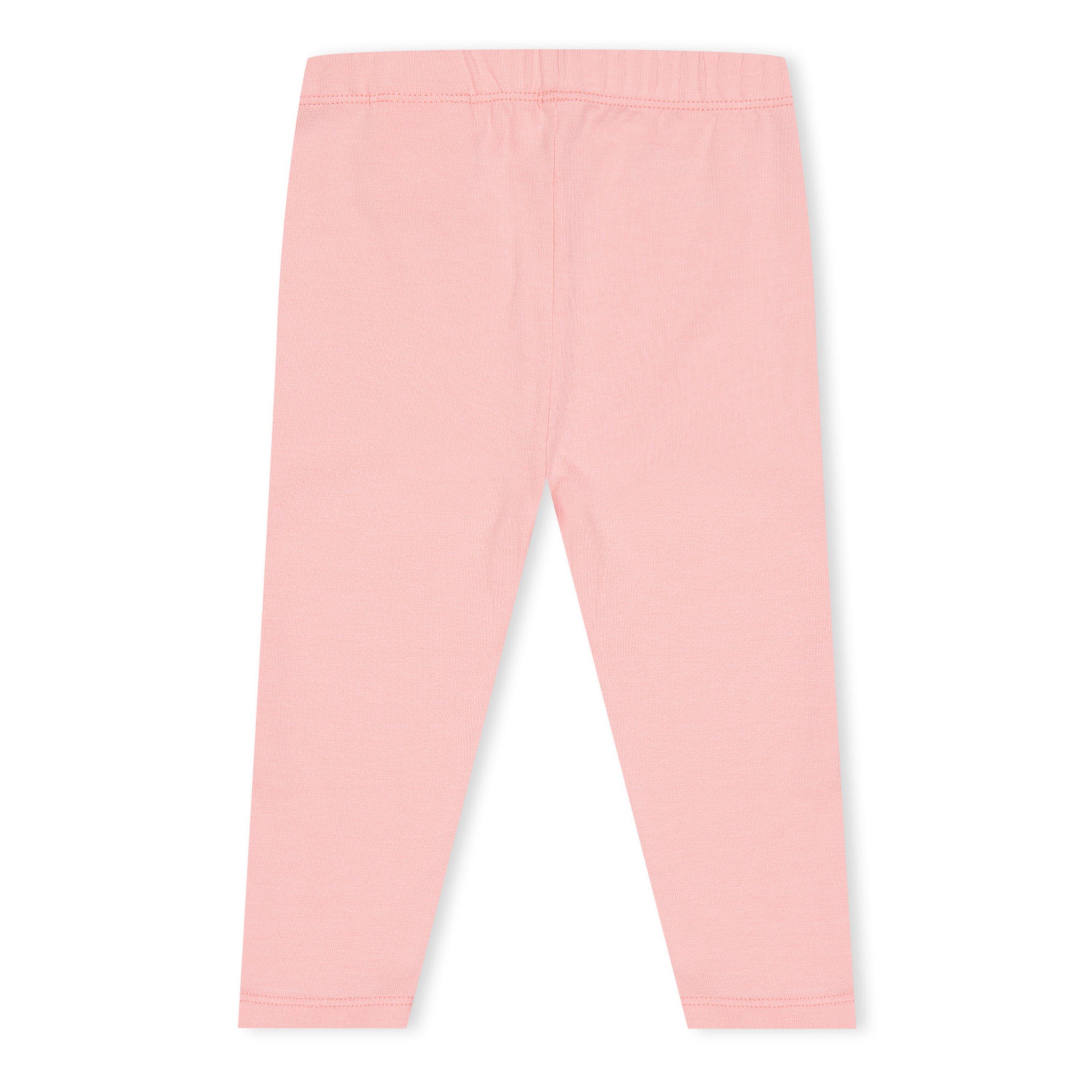 Pink 3001 - Off White - Kids Logo Leggings, Design Leggings - 2