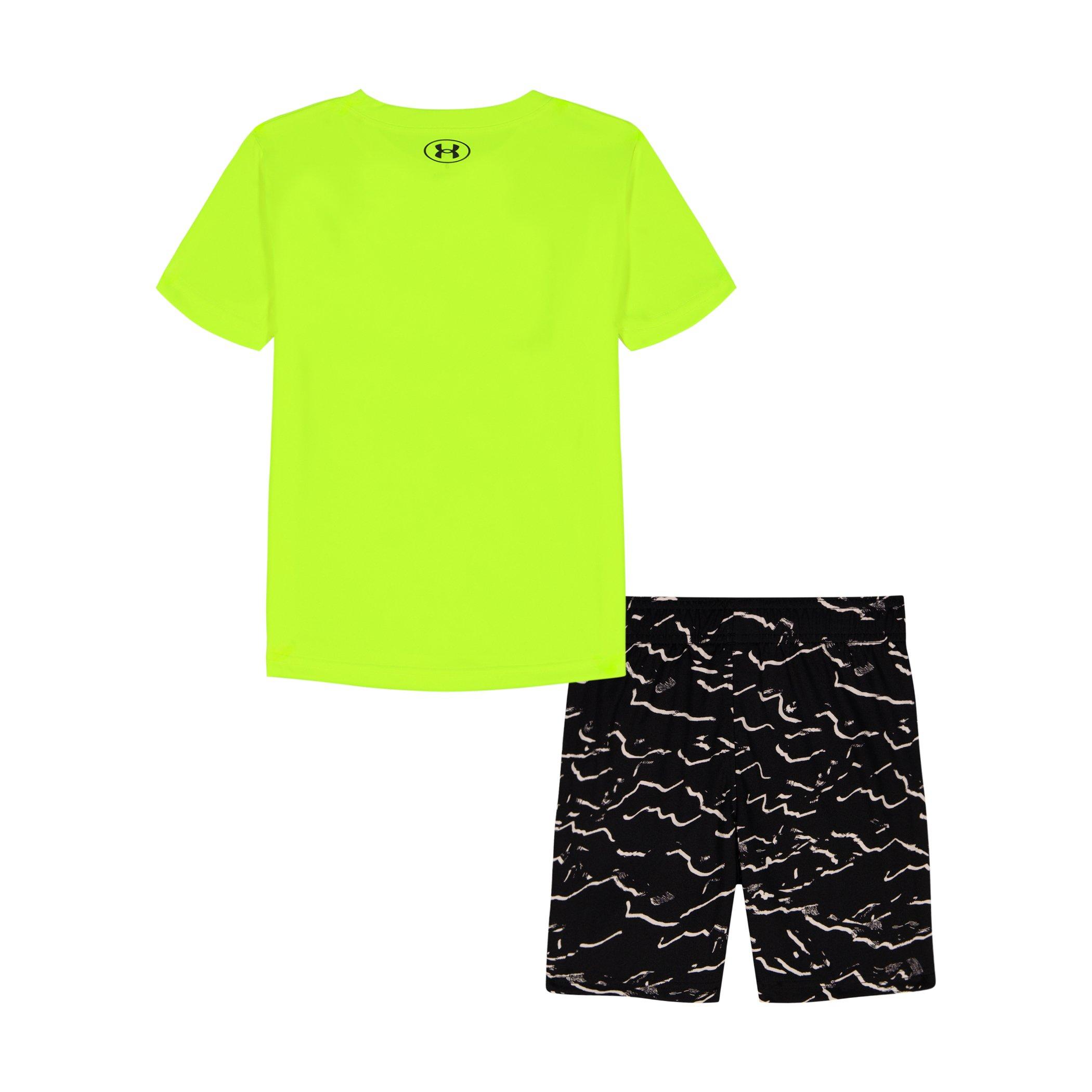 Black/Neon - Under Armour - Kids' Pack Tech T-Shirt - 2