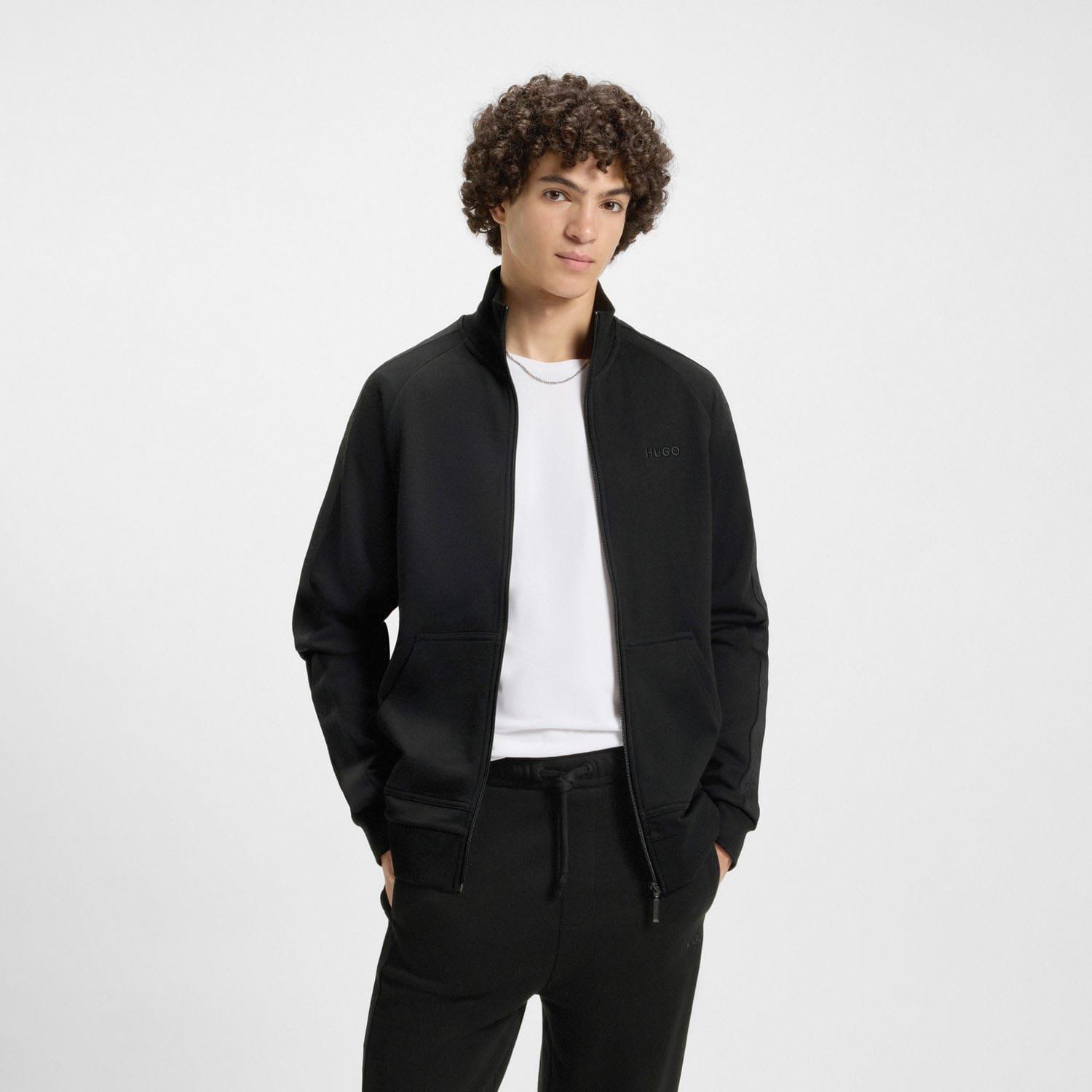 Hugo Tonal Logo Zip-Up Jacket