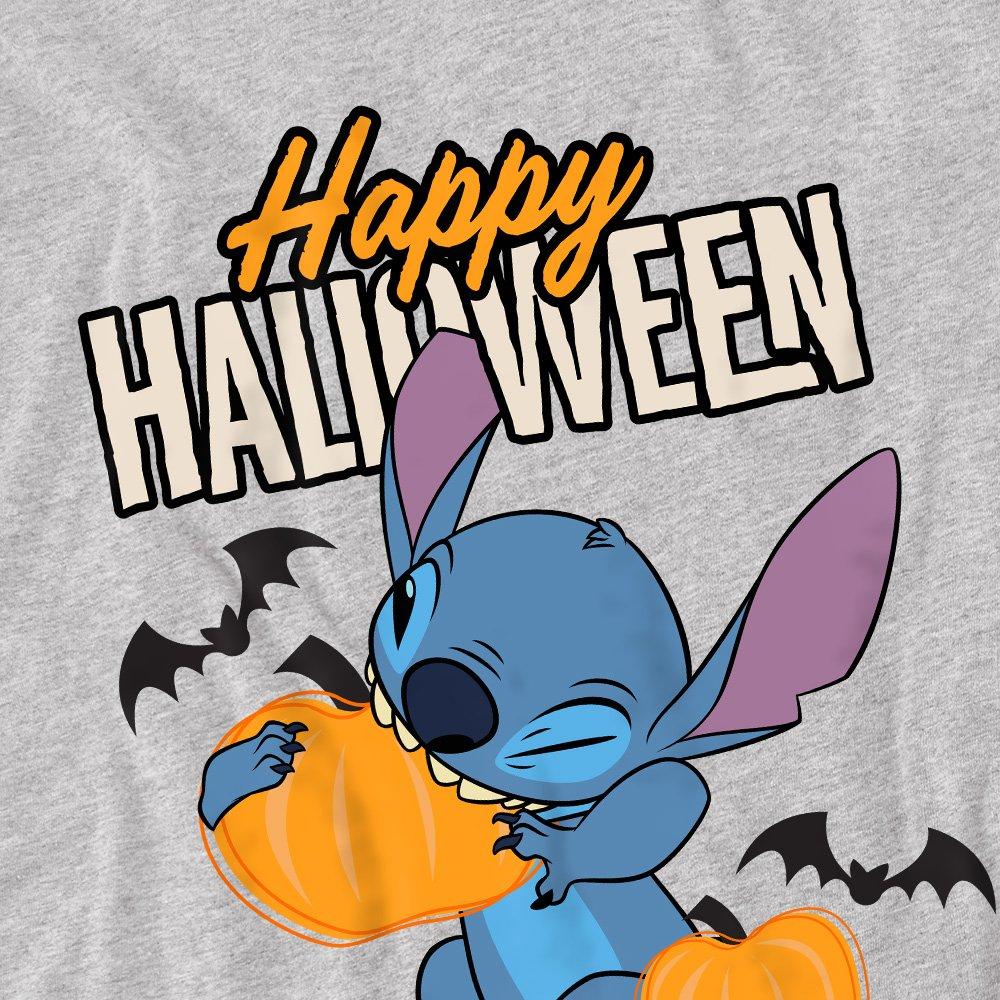 Grey - Disney - Lilo & Stitch Happy Halloween Mens T-Shirt Grey - 2