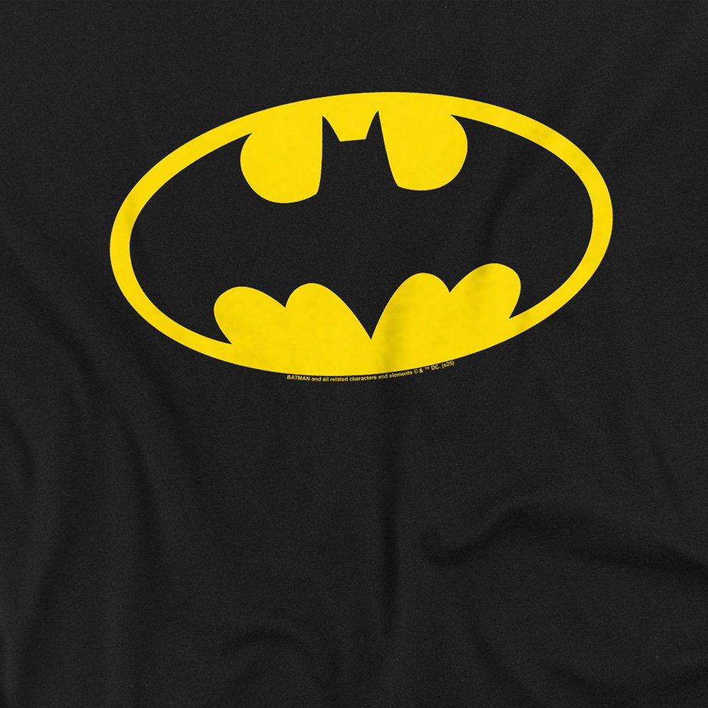 Black - Batman - Batman Logo Cotton Mens T-Shirt Black - 2